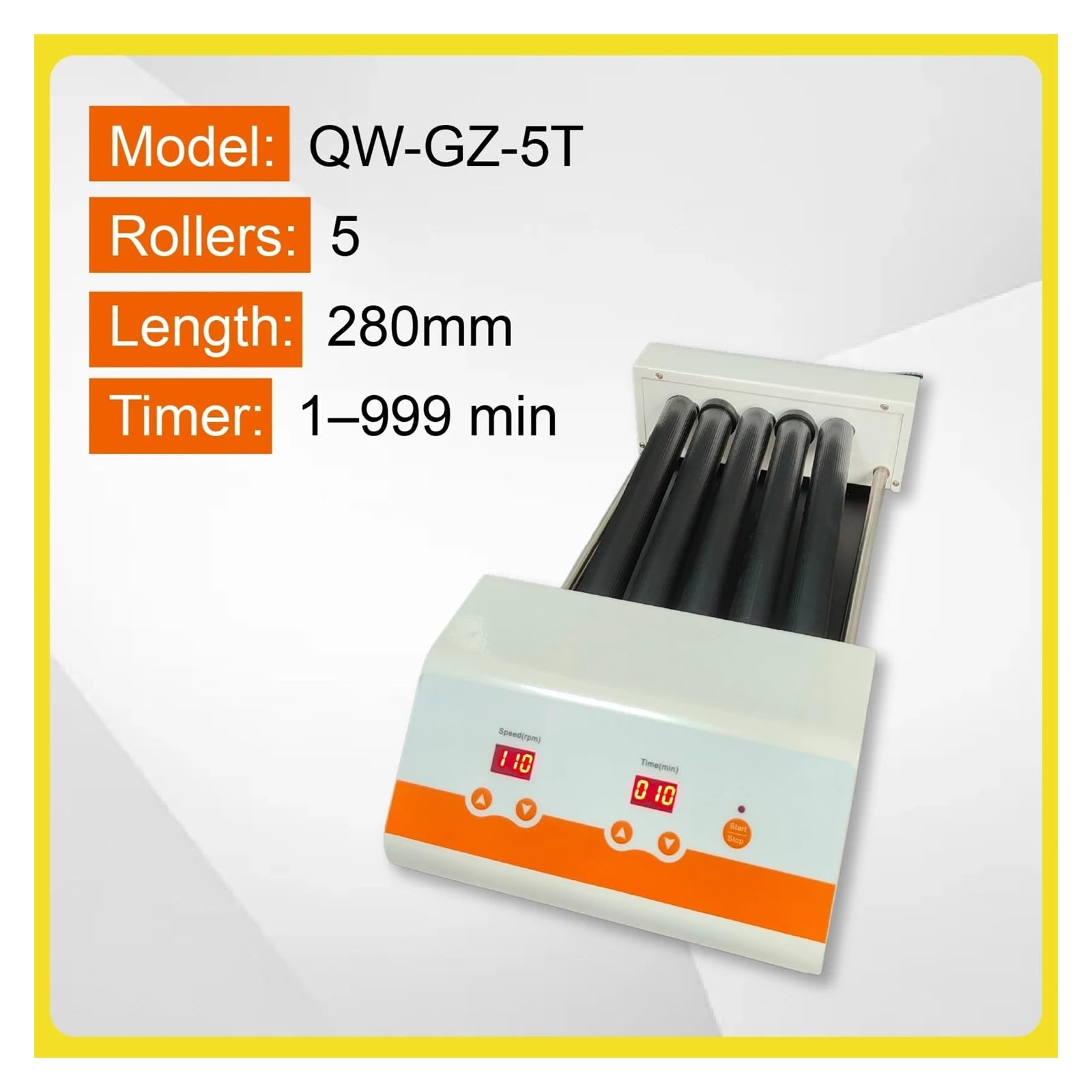 Centrífuga de mesa, Mezclador de rodillos GZ-5T mezclador tubos sangre Digital, rotador múltiples laboratorio, máquina mezcladora muestras velocidad ajustable | QW-GZ-5T