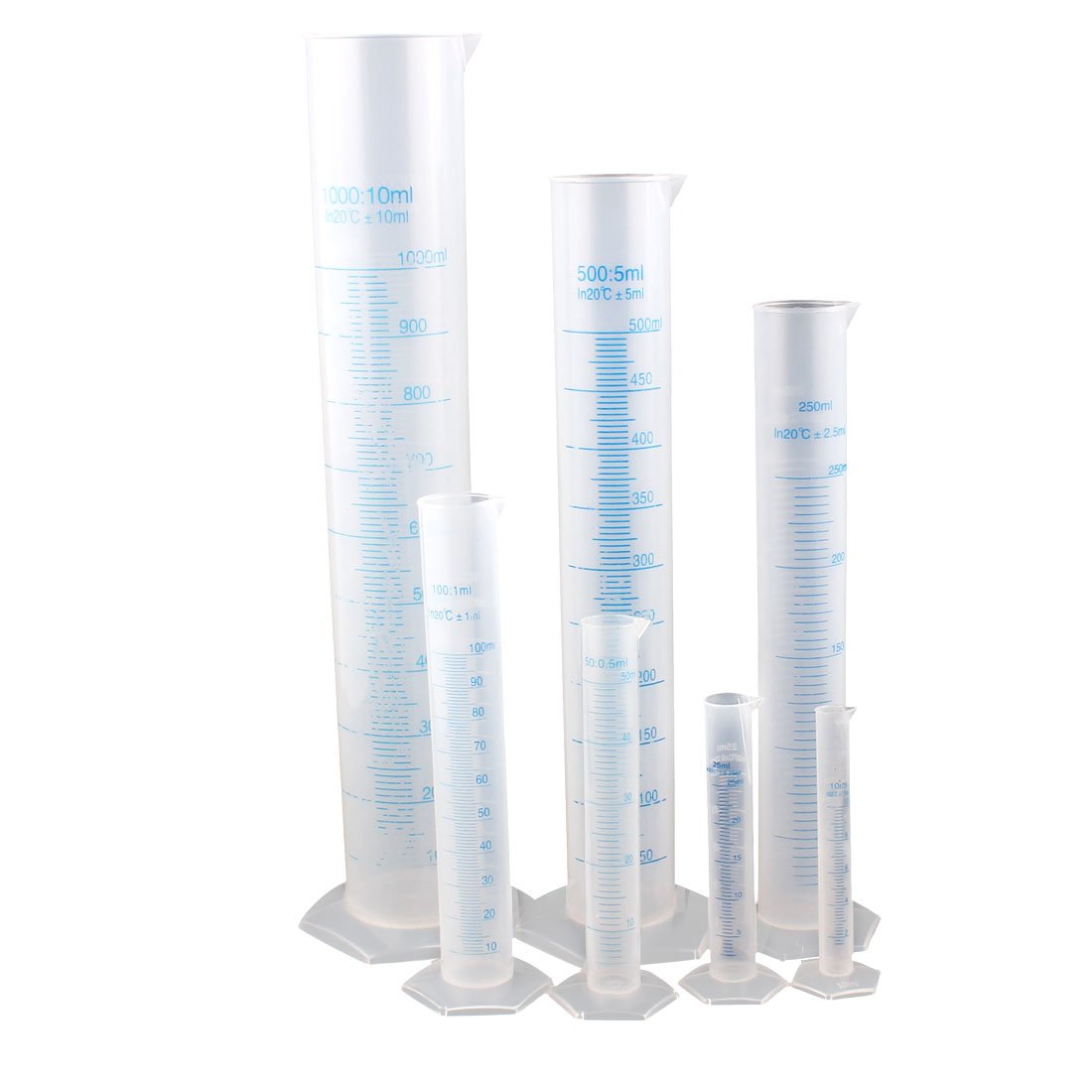 Aexit Set 10-1000ml Cilindro graduato per misurazione liquida con soluzione di laboratorio (4d0ef309b65ae04c5d60293aa86a1ef1)