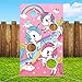 Blulu Unicorn Bean Bag Toss Game for Kids Outdoor Toys Unicorn Toss Game Banner with 3 Nylon Bean Bags Birthday Party Game Backyard Yard Activities for Toddler Birthday Gift for Girls