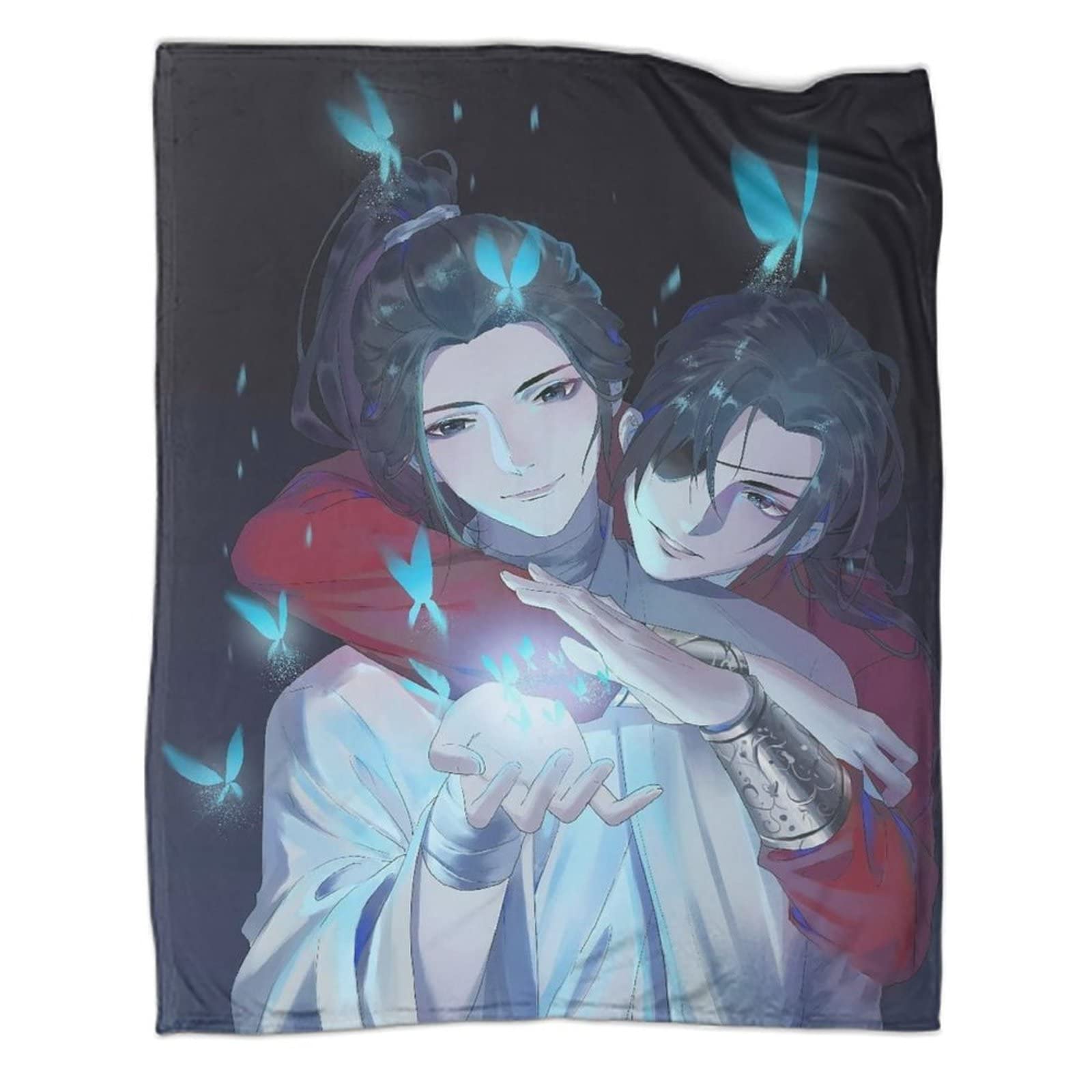 OFITIN Anime Blanket Tian Guan Ci Fu Xie Lian Throw Blanket Lightweight Soft Cozy Flannel Sofa Bed 40x50inch(100x130cm)