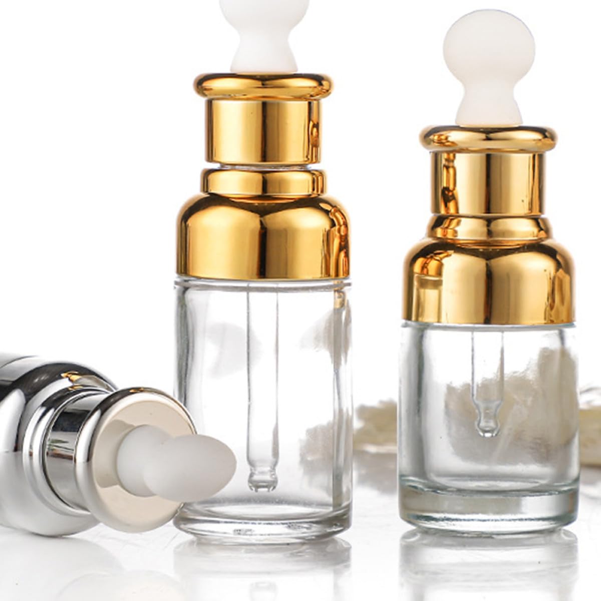 Flaconi Vuoti Contagocce 30ml, Dispenser Oli Essenziali in Vetro