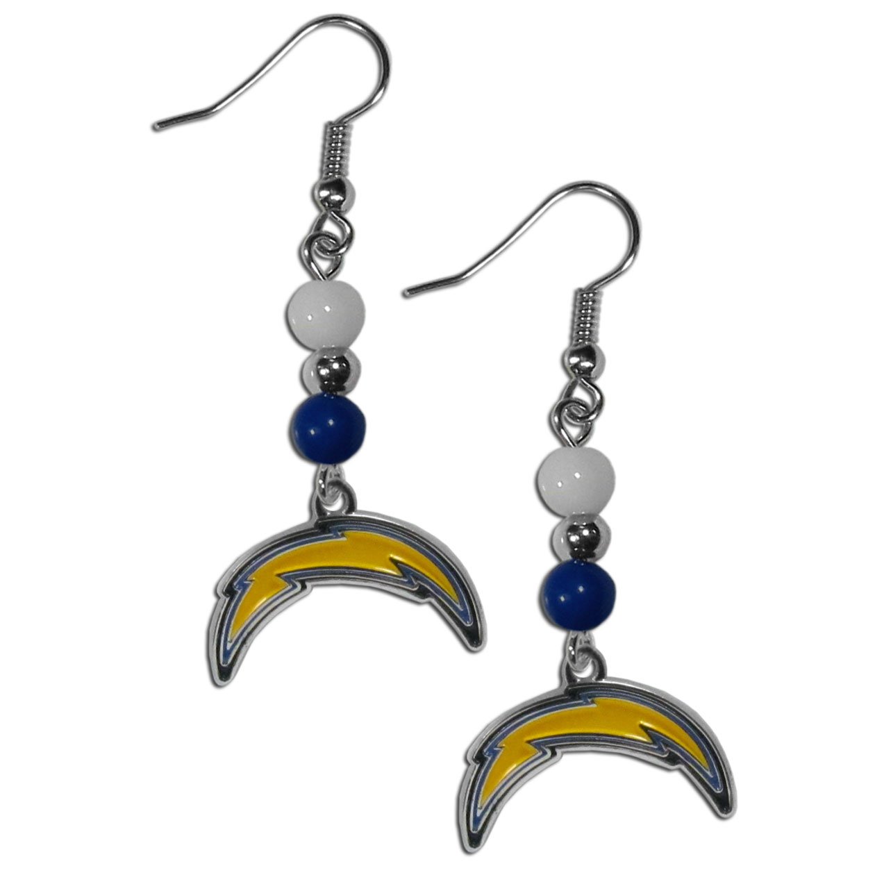 NFL Siskiyou Sports Womens Los Angeles Chargers Fan Bead Dangle Earrings One Size Team Color