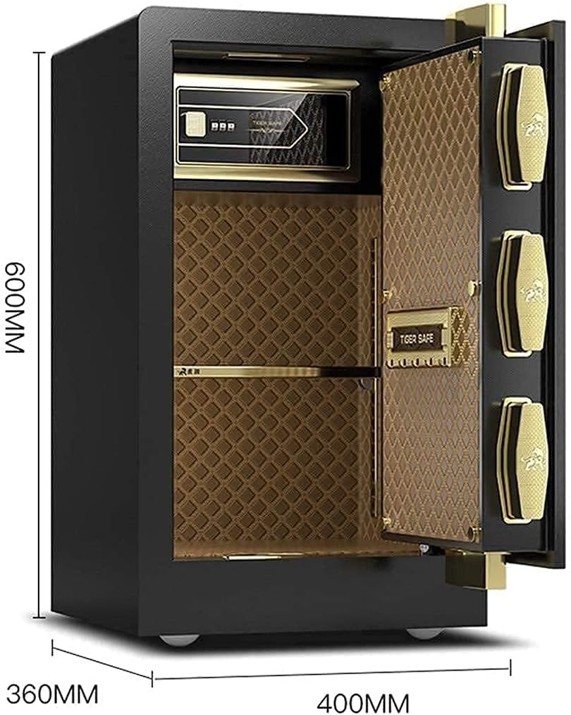 strongbox and Durable Fireproof Waterproof Cabinet Box Security Lock Boxes 60CM Large Money Fingerprint Password All Steel Hidden Wall Safe Thick Door