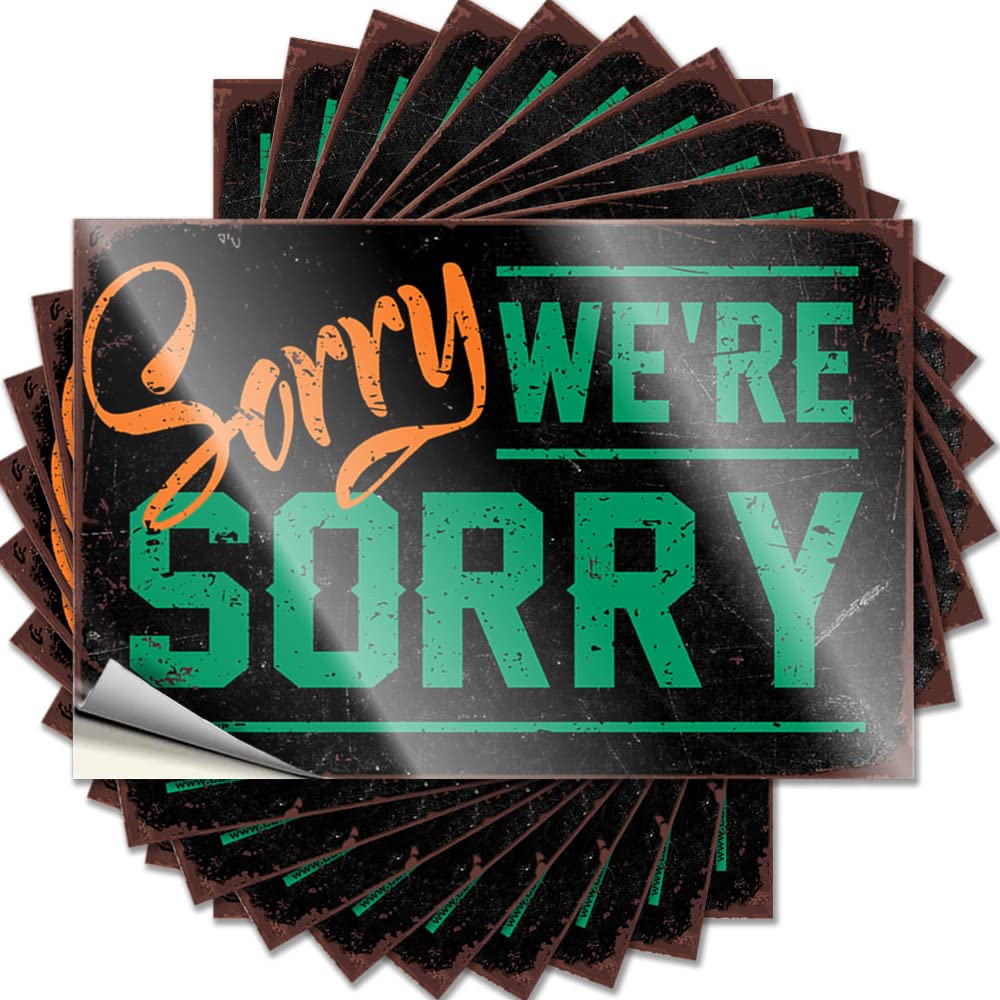 Good Job Sign Funny House Laminated Day of The Week - Sorry We're/Adult Signs for Man Cave(8X12CM-5Pcs)