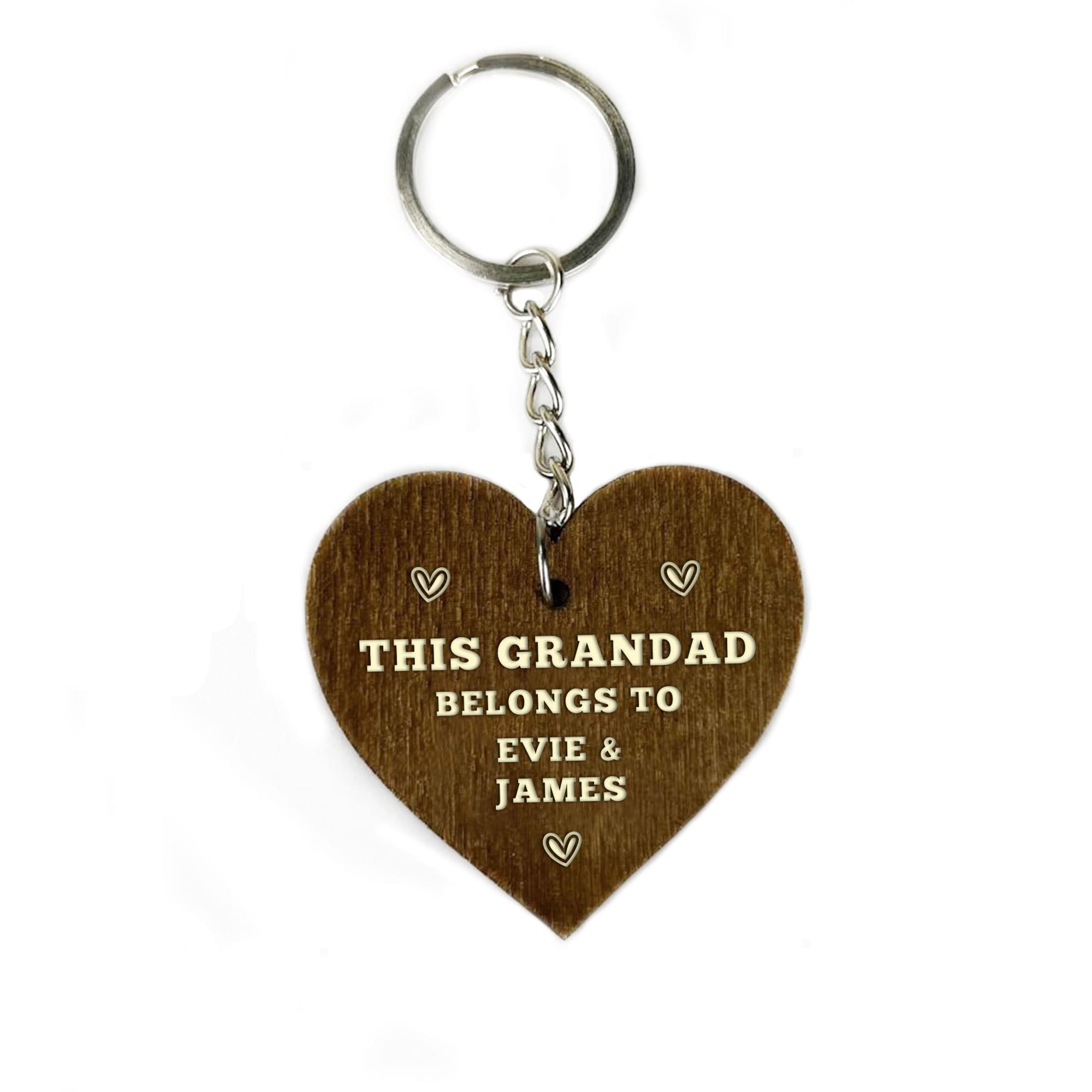 RED OCEAN Personalised Fathers Day Gift Birthday Gift For Him Keyring Grandad Gift From Granddaughter Grandson