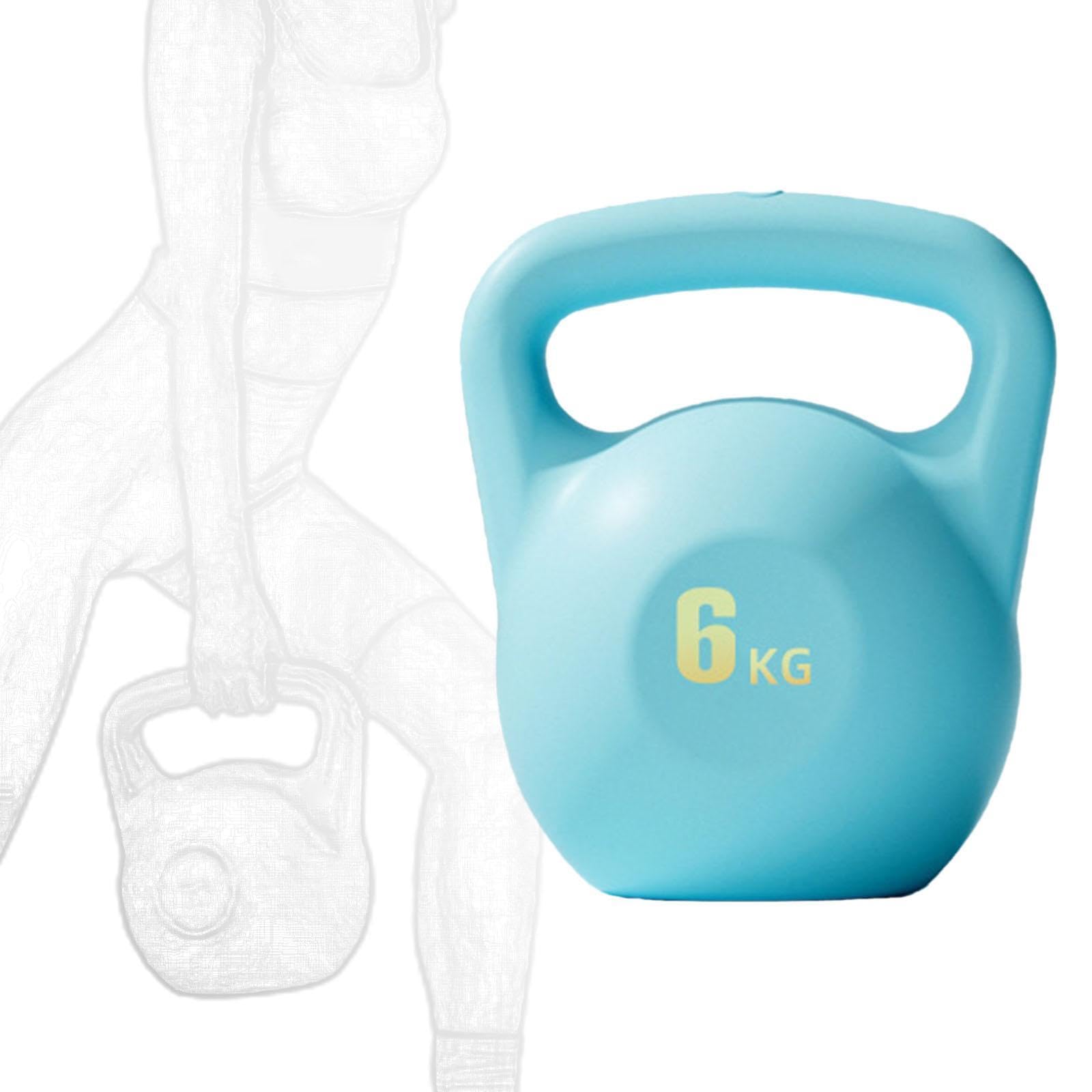 Kettlebell Autoriempito per Fitness Ed Esercizi a Casa, Blu 6 kg