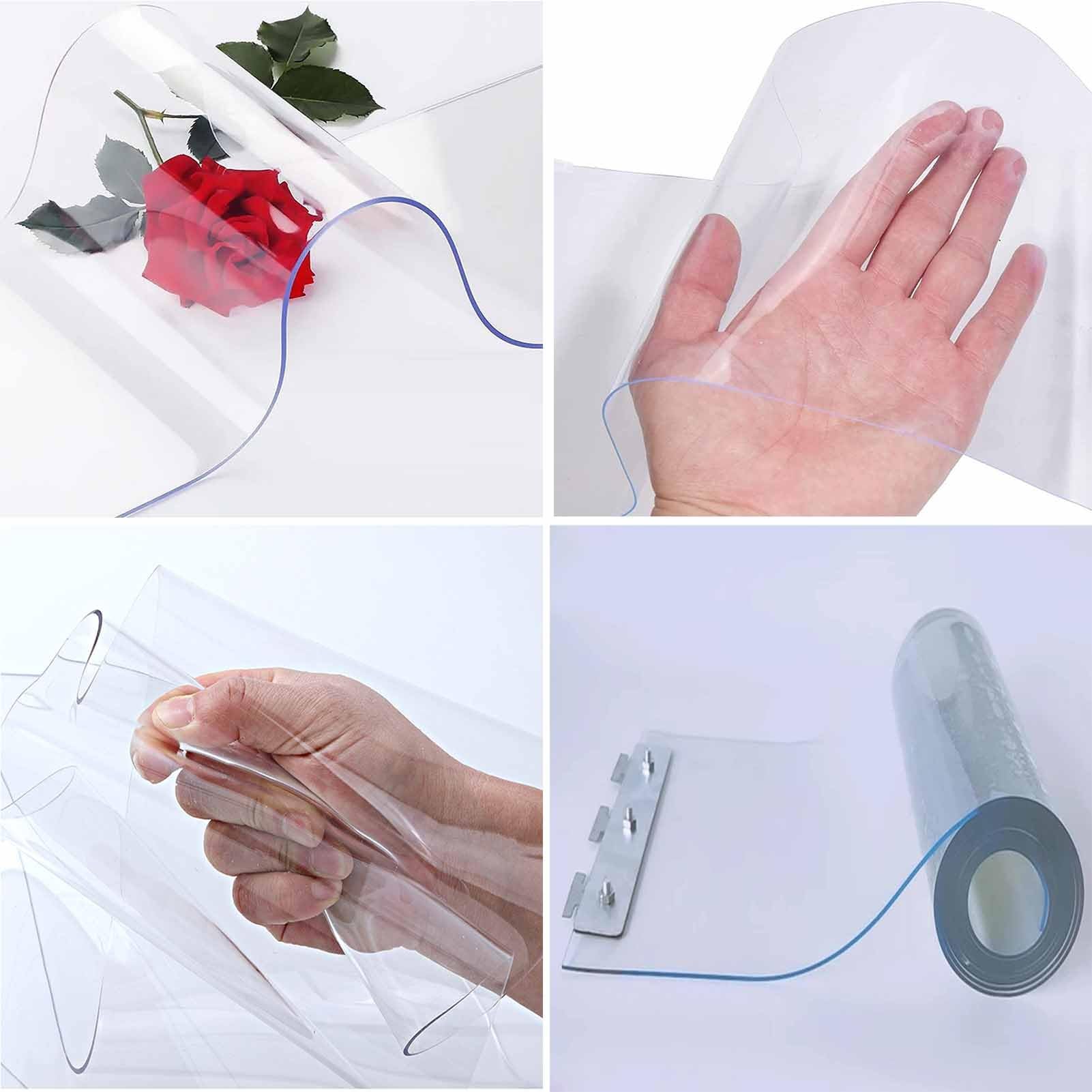 VXHCS Przezroczysta zasłona z PCW, izolowane, wodoodporne plastikowe zasłony na drzwi, 2 mm, do sypialni, kuchni i pomieszczeń magazynowych (0,9 x 2,15 m)