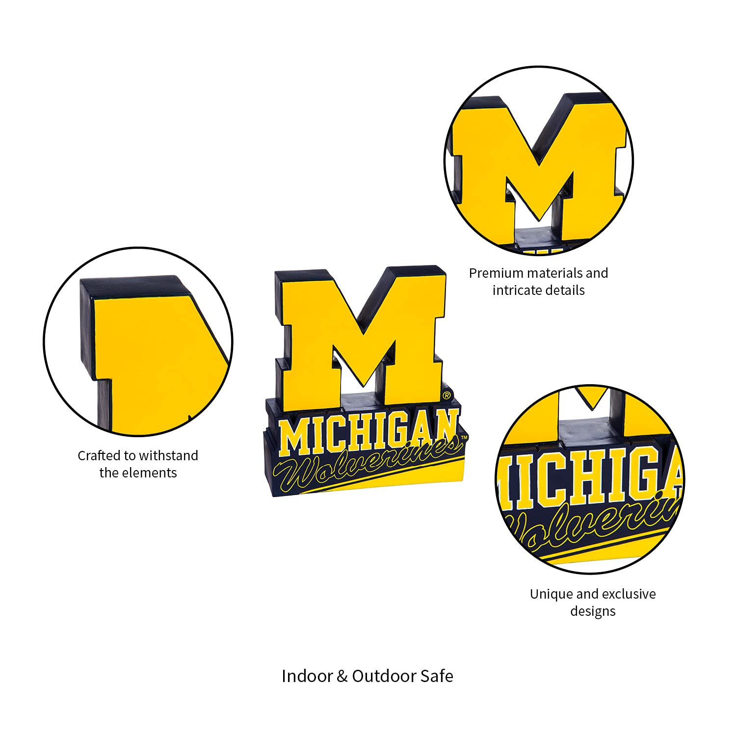 Team Sports America NCAA Universidad de Michigan Mascota Estatua 12 Pulgadas