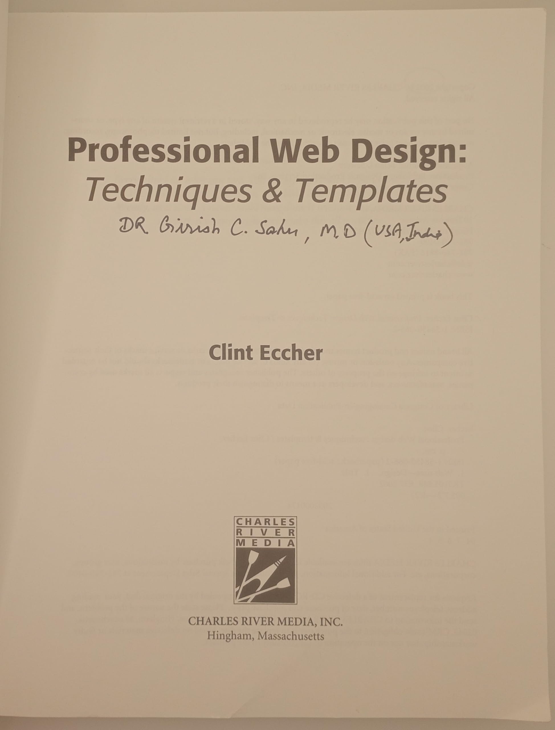 Professional Web Design: Techniques and Templates