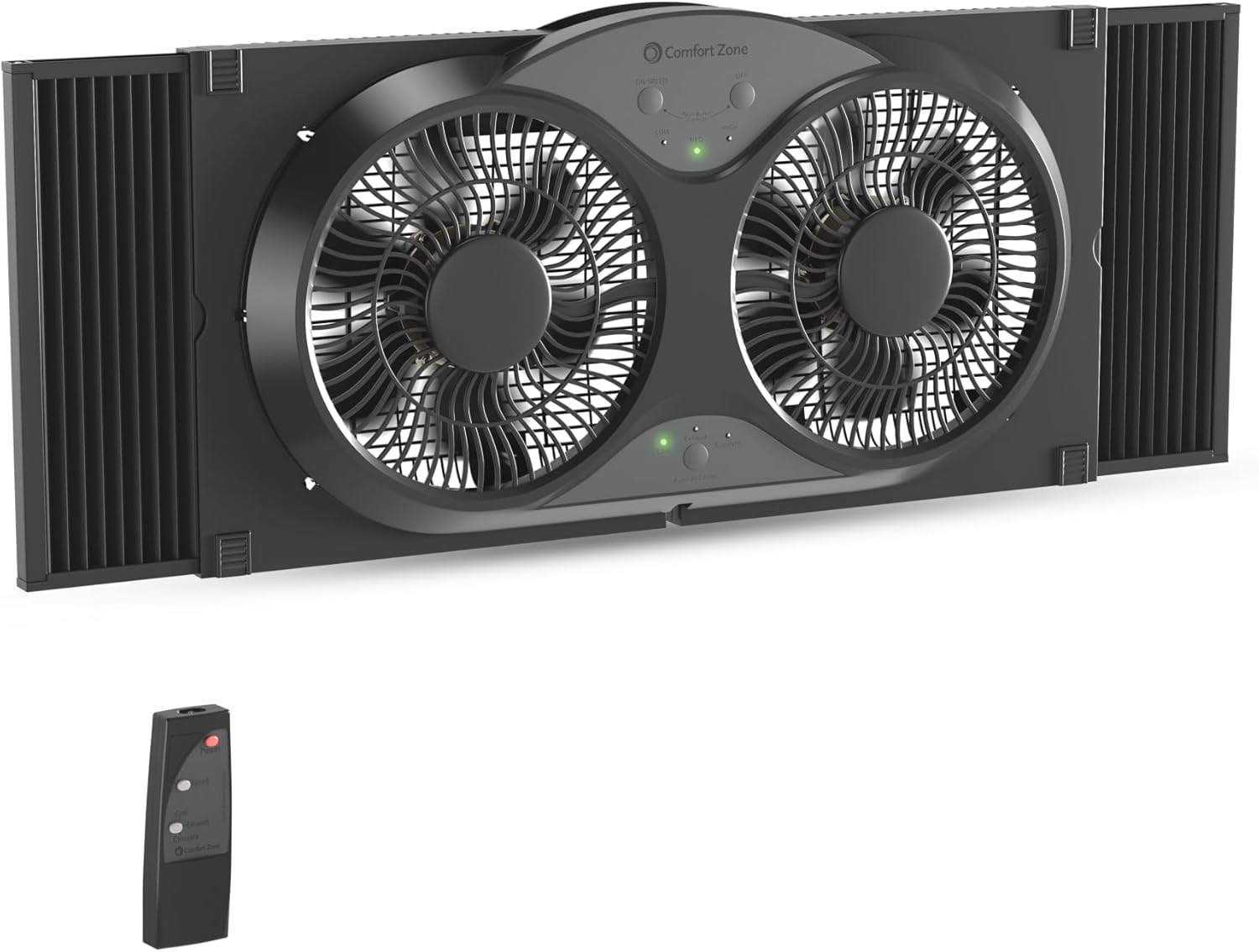 Amazon.com: Comfort Zone 9-Inch Reversible Twin Window Fan with