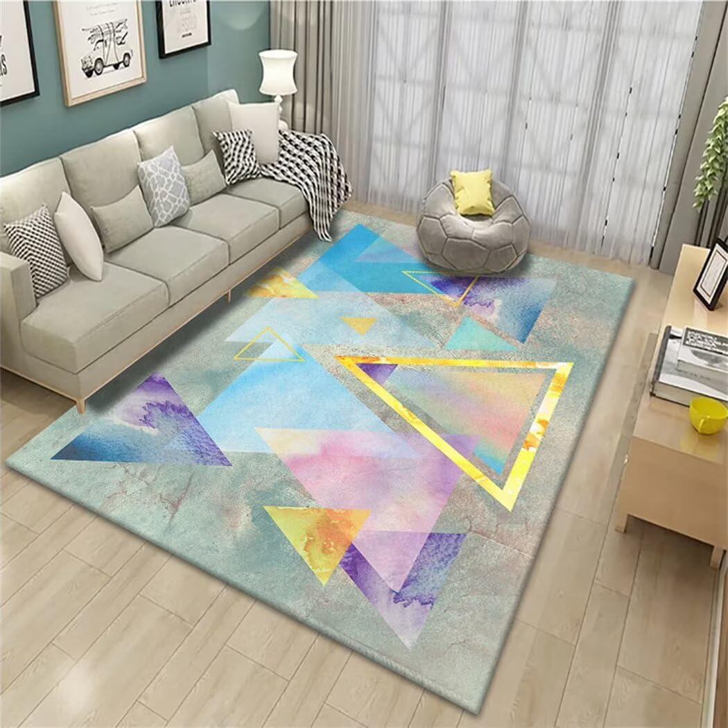Tapis de chambre à coucher moderne résistant pour salon et décoration