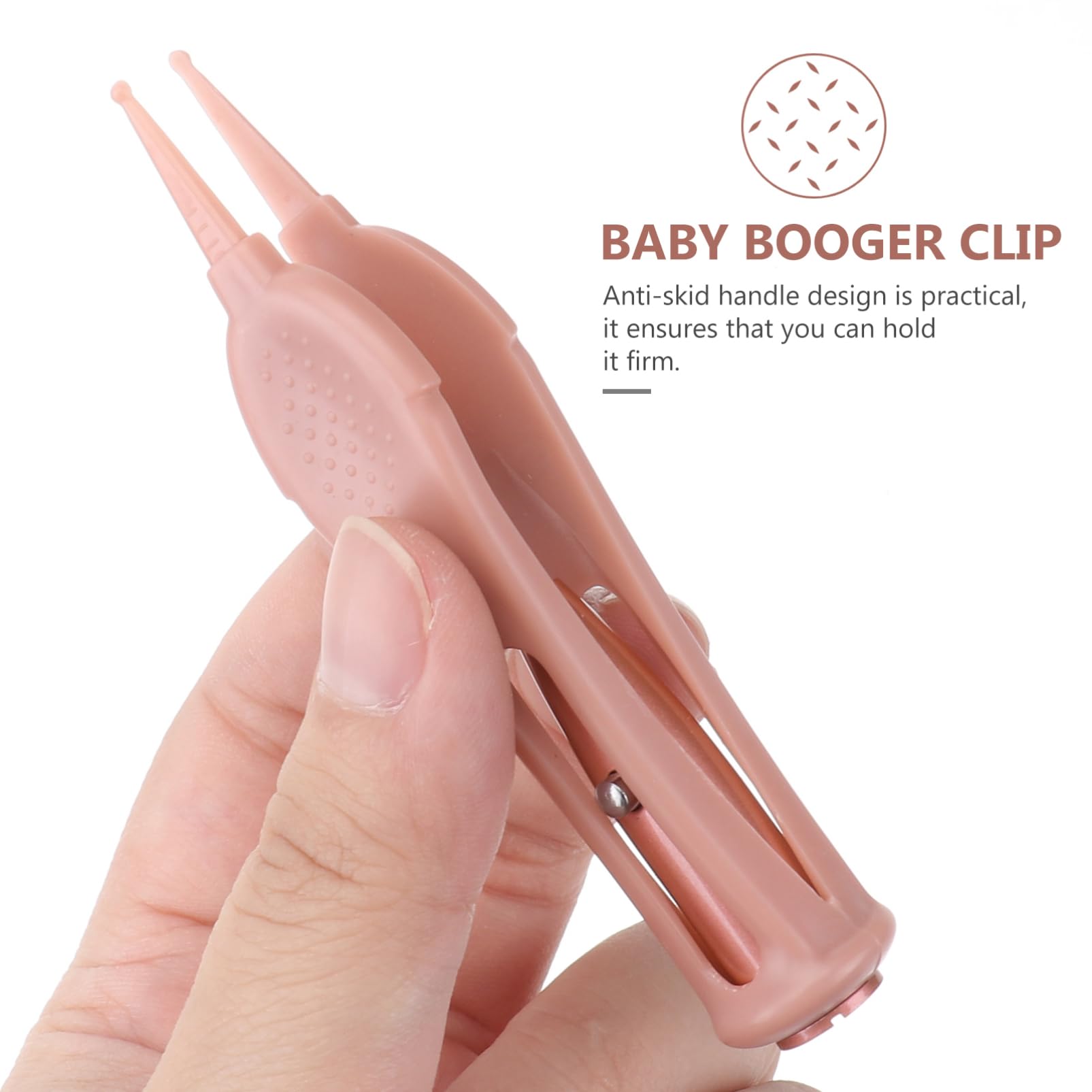 NOLITOY Pince à Épiler pour Bébé Éclairage Led, Acier Inoxydable et Silicone, Poignée Antidérapante, Nettoyage Nez, Oreilles, Nombril, Yeux, Usage Infantile, Pince de Nettoyage Rose