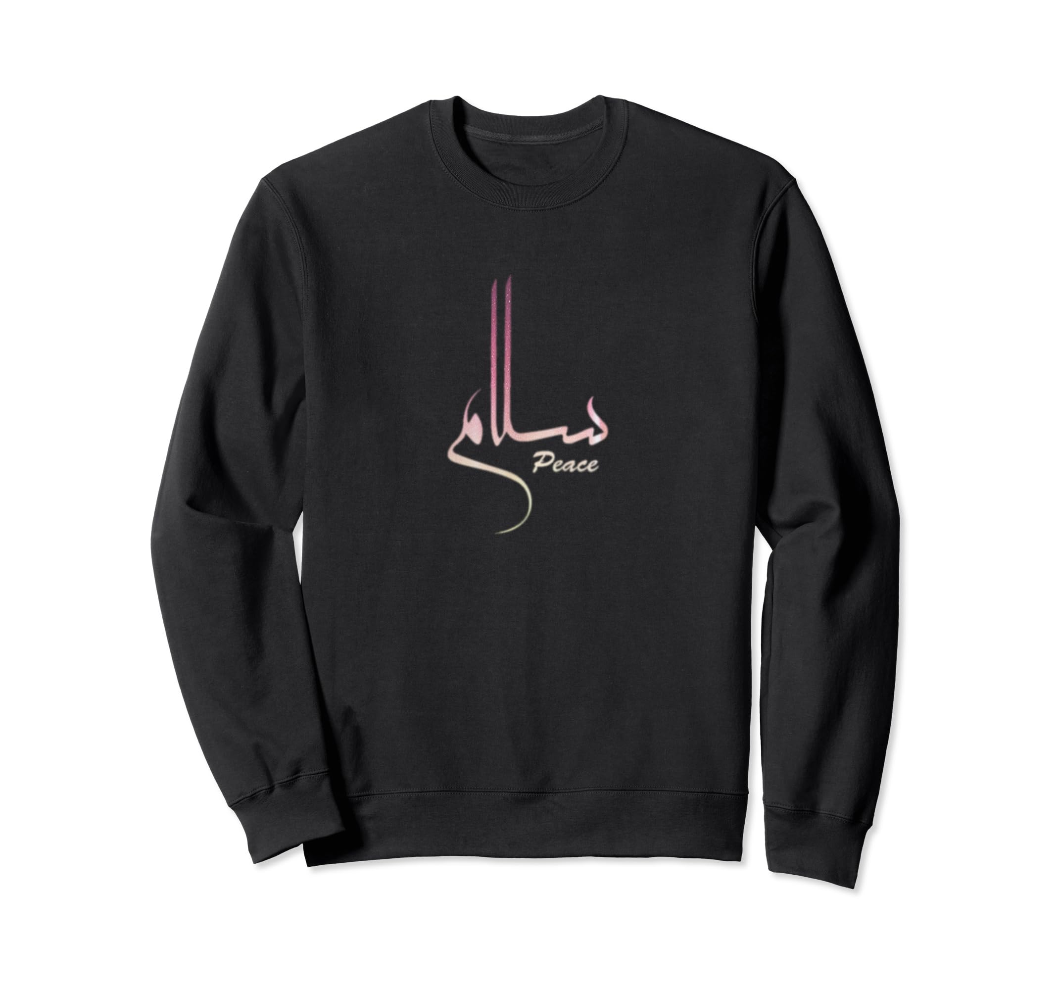Salam Peace Arabic Calligraphy Sweatshirt, Black