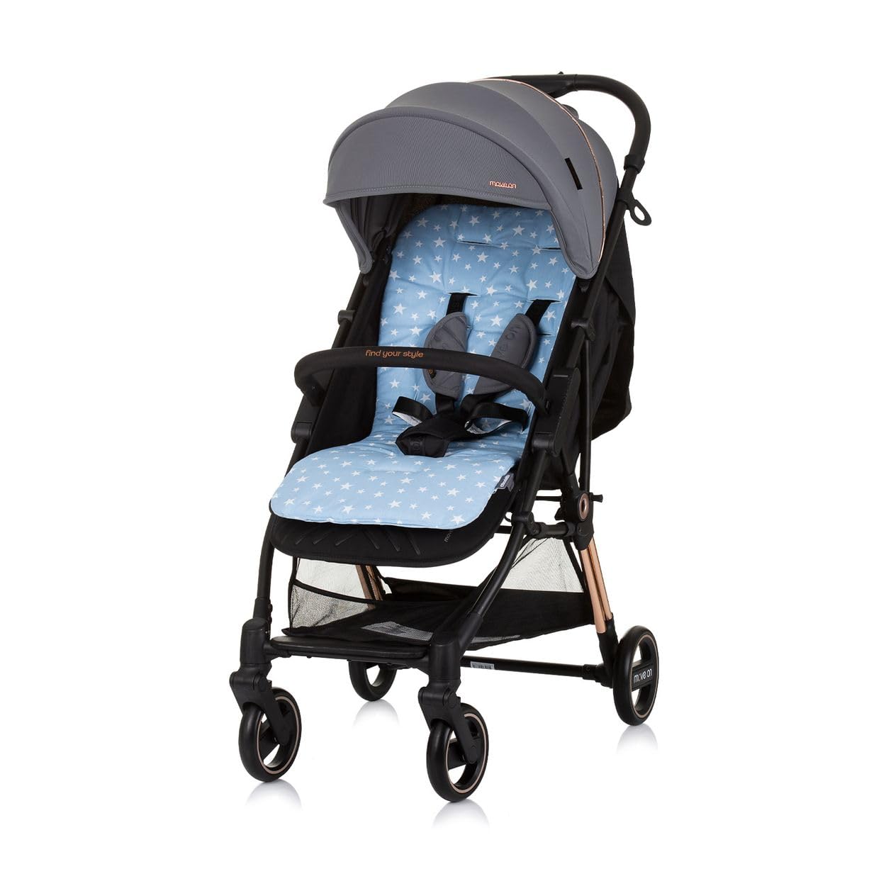 Chipolino Universal Seat Cover for Pushchair Breathable Cotton Colour: Blue