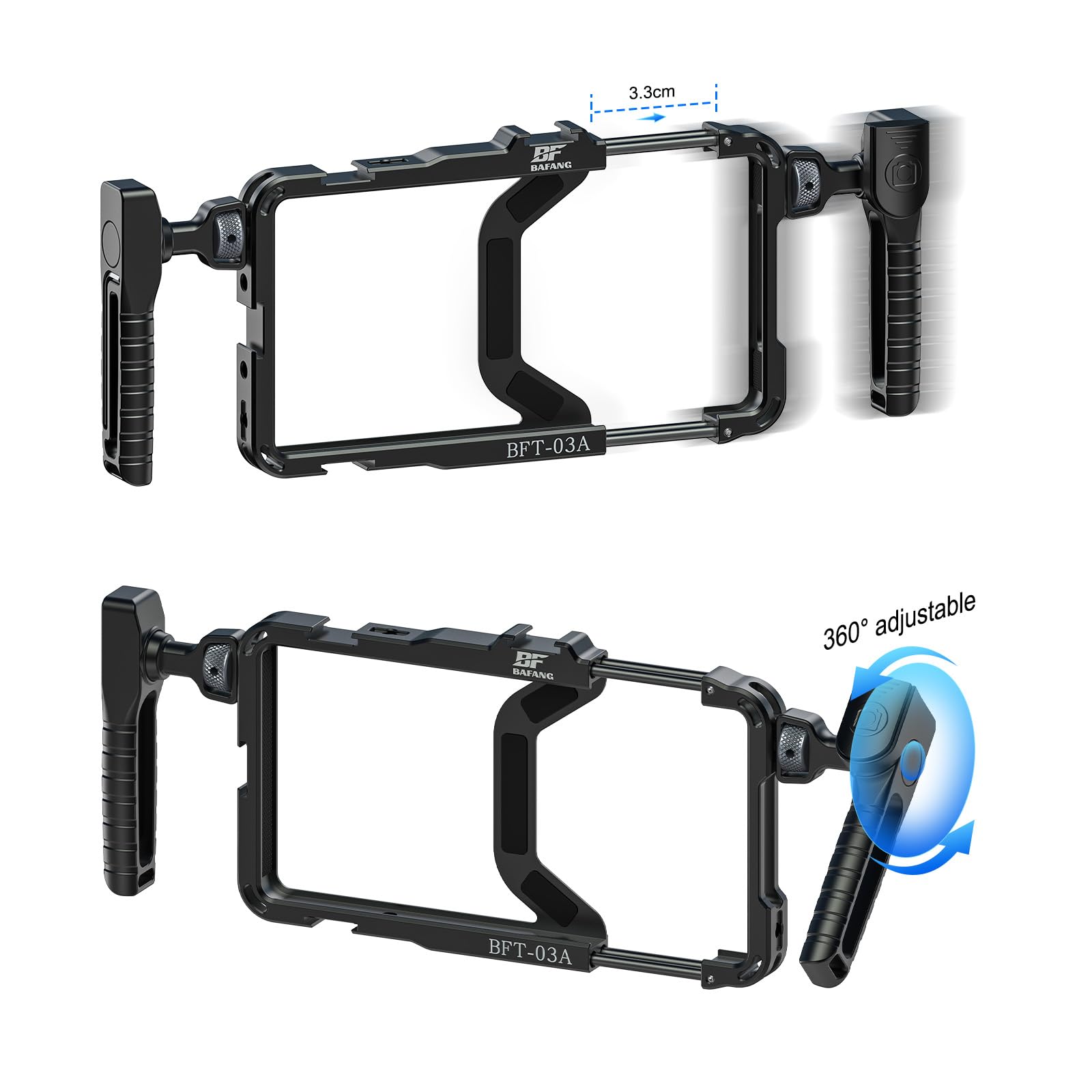 Upgraded Universal Smartphone Video Rig mit Griffen 67mm Filter Adapter Anti Drop, Telefon Käfig Stabilisator für Videoaufzeichnung, Handheld Filmmaking Vlog Case Stabilisator für Videomaker