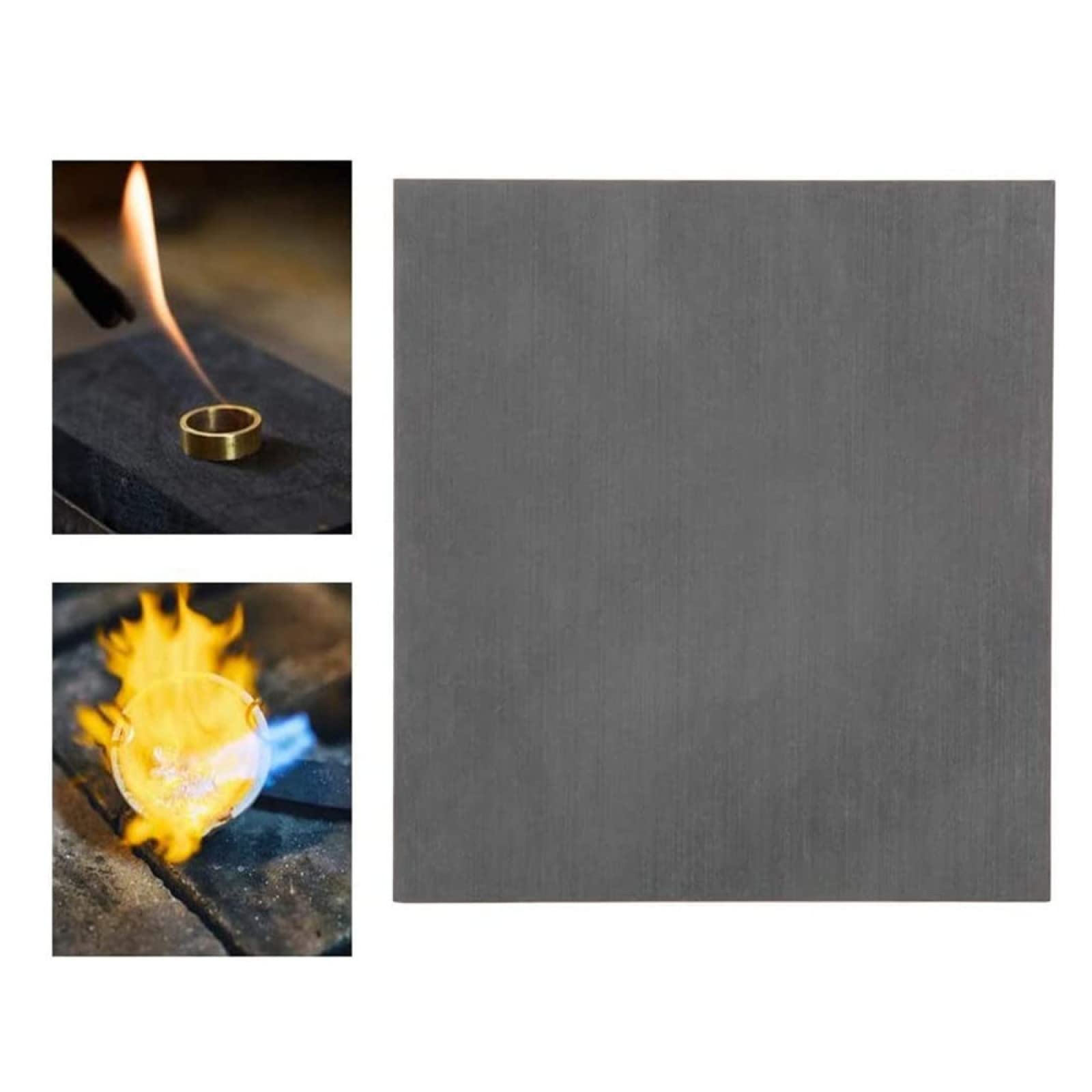 Bloque de grafito, placa de grafito de alta pureza al 99,9%, para fundición de metales, forma de bloque de grafito, largo 200 mm, ancho 100 mm, espesor,15 mm