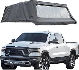 Truck Bed Soft Topper, Foldable Camper Shell Compatible for Dodge Ram 1500 2009-2018, Easy Install Tonneau Cover, Keeps Cargo Dry