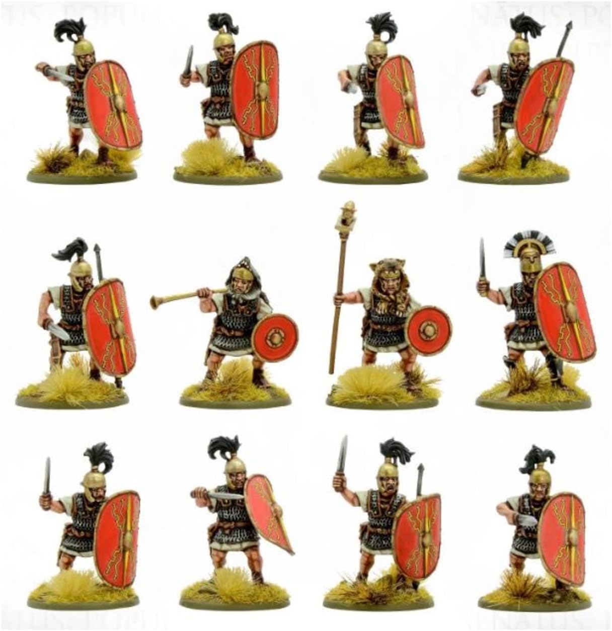 Warlord Games SPQR: Caesar's Legions - Legionaries with Fladius & Sling Military Table Top Wargaming Plastic Model Kit 152011005