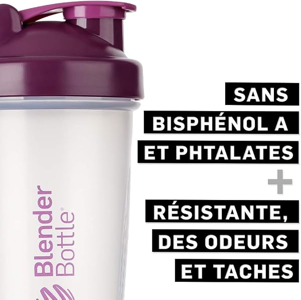 BlenderBottle Shaker classique avec BlenderBall, idéal comme shaker protéiné, shaker protéiné, bouteille d'eau, bouteille à boire, sans BPA, jusqu'à 400 ml, - 3