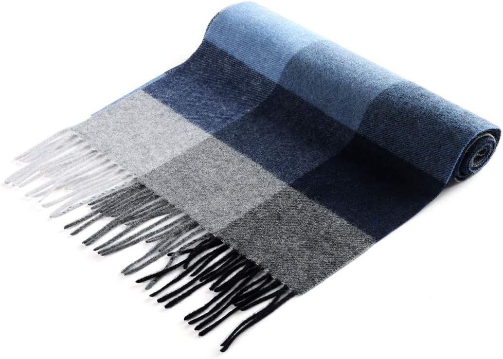 Unisex 100% Wool Scarf for Men Women Warm Winter Scarves - Image 2