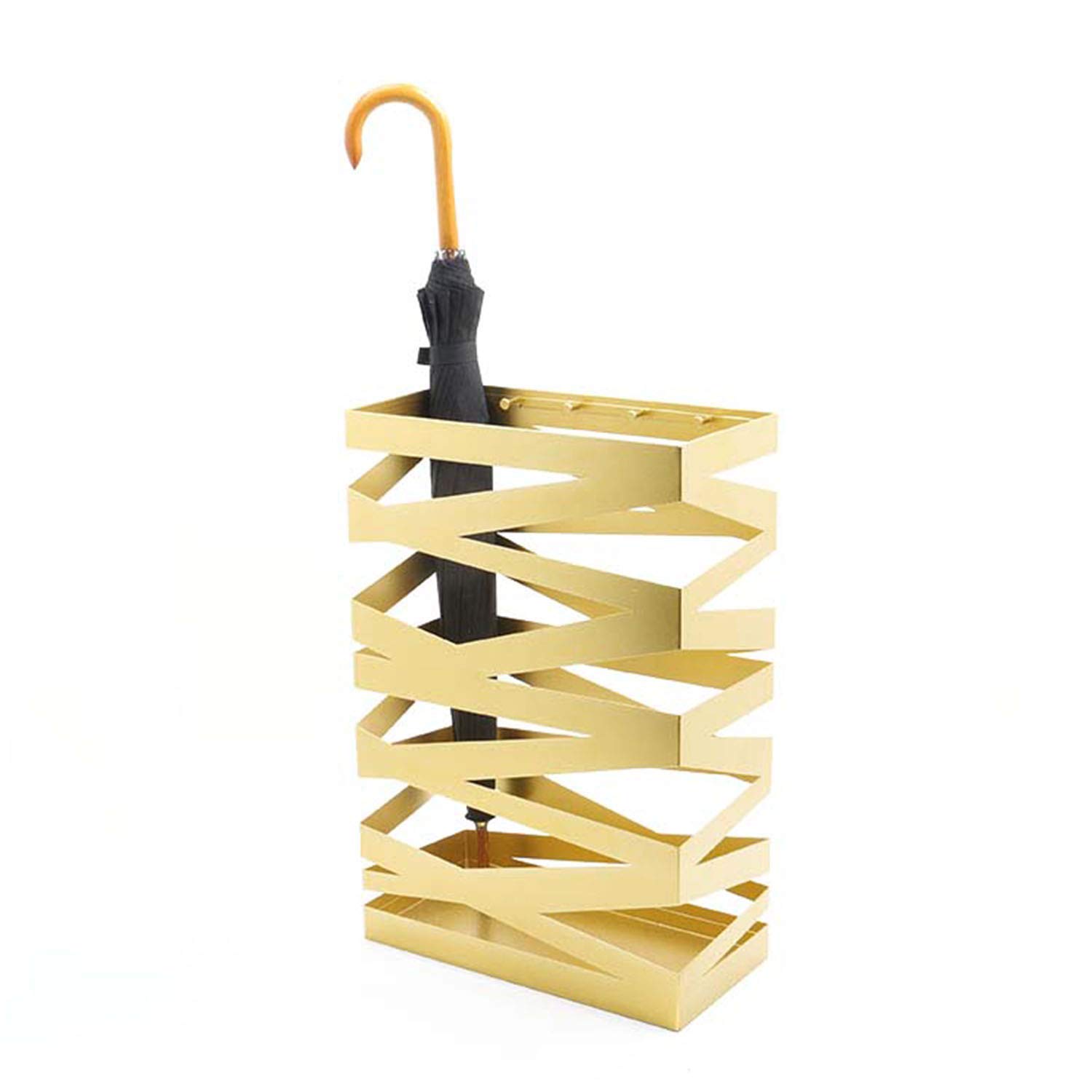 Porte-parapluie au design ajouré en métal pour un séchage rapide