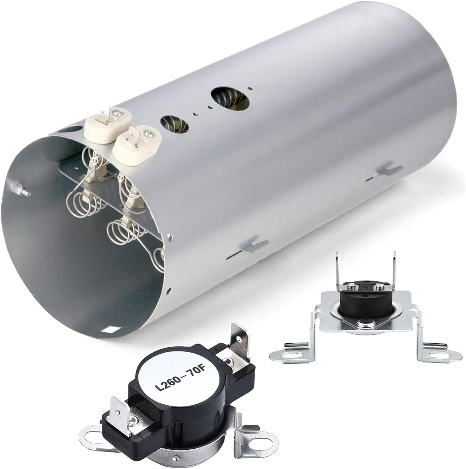 JESE 137114000 Dryer Heating Element, 3204267 Thermostat and 137032600 Thermal Limiter- Fit for Ken.more Fri.gidaire Elec.trolux Dryer - Replace PS2349395 PS2349309 AP4368653 AP4368739 AP21314