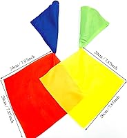 Vista 3 de sumrica 9 bufandas de seda que cambian de color para trucos de magia - 7.88 x 7.88 pulgadas - Accesorios mágicos para niños y adultos, perfectos