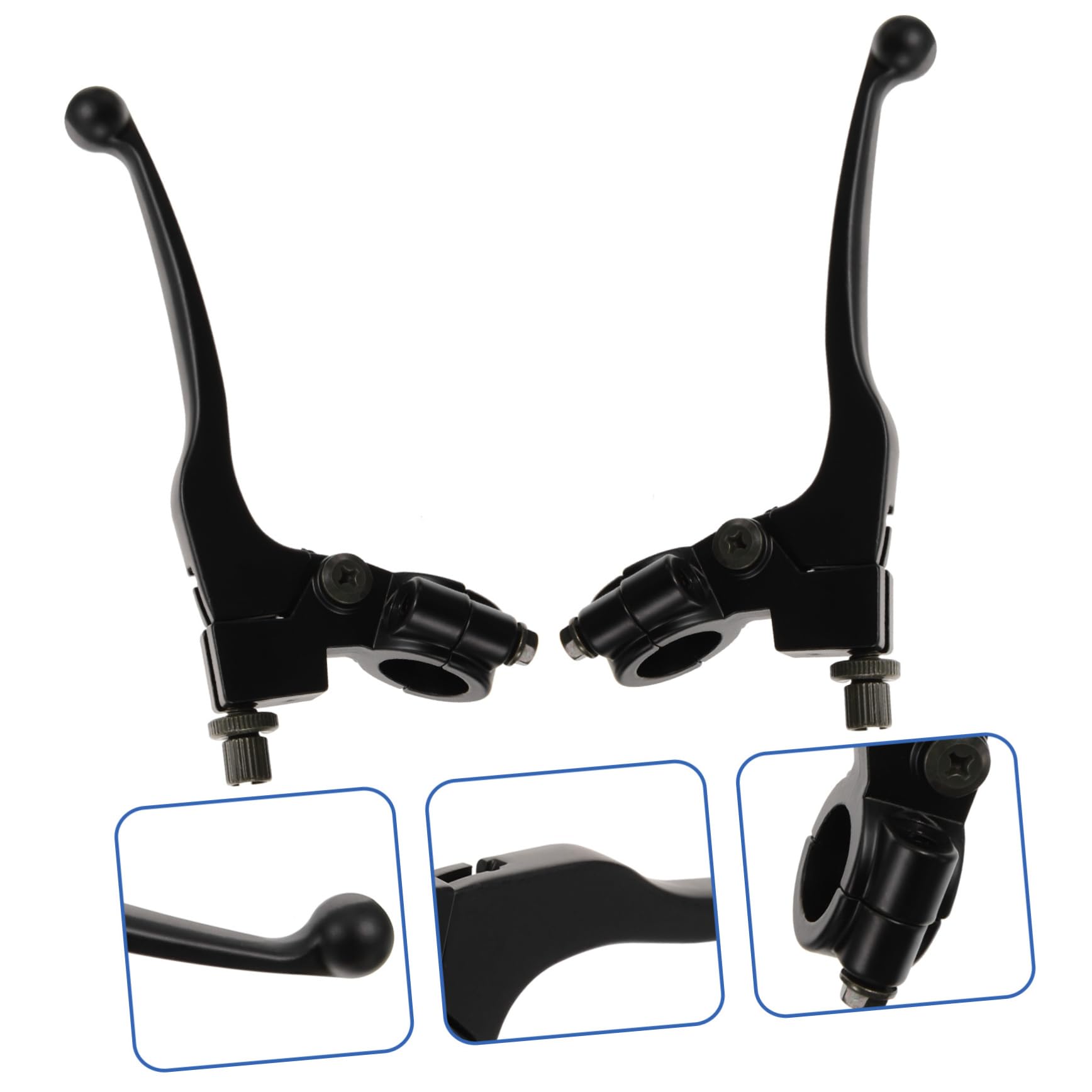 Zerodeko 4 Paare Bremshebel mit Spiegelhalterung Ergonomisch Geformt Installieren Robustes für Motorräder und Geländefahrzeuge