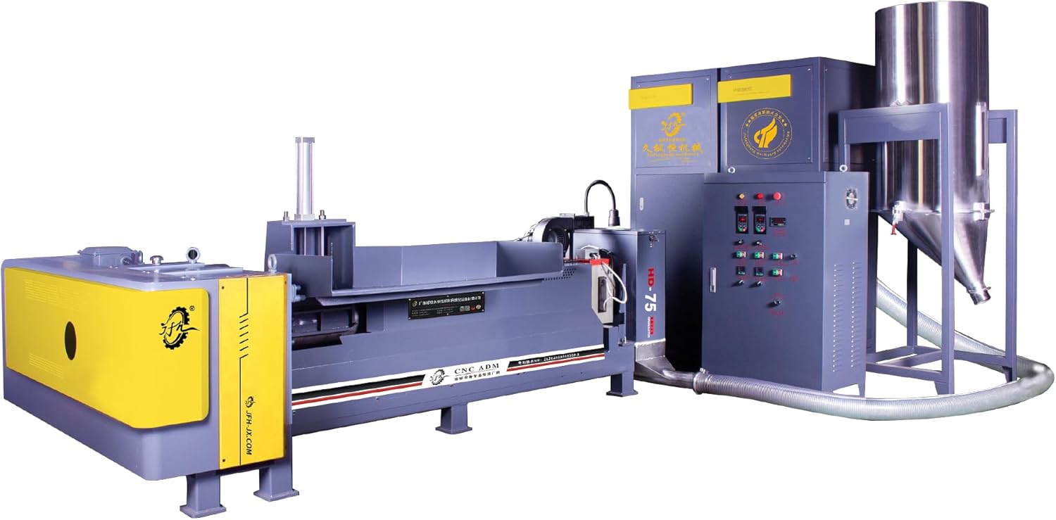 HKD-75- Film Air-Cooled Granulator, Waste Recycling Granulator, Plastic Granulation Extruder, Low-Temperature Environmental Protection, No Pollution, No Change in Physical and Chemical Properties