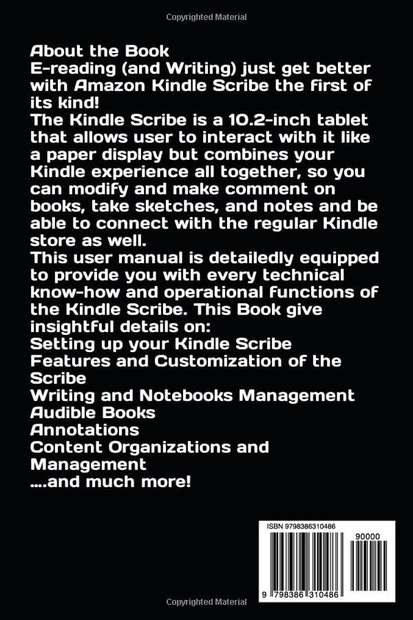Kindle Scribe User Manual: A Comprehensive Guide to Maximizing Your Kindle Experience on the Scribe image 3