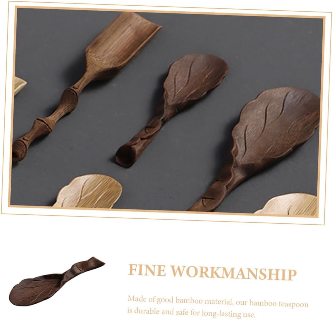 Handmade Tea Scoop Natural Carved Tea Spoon Accessories Multipurpose Measuring Tool Home Office Use