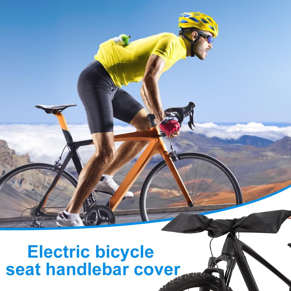 Lot de 2 Housse de guidon Ebike Protection, Velo Electrique pour Guidon Housse, transport Protection contre la pluie, protection contre l'humidité, la poussière et la saleté, universelle