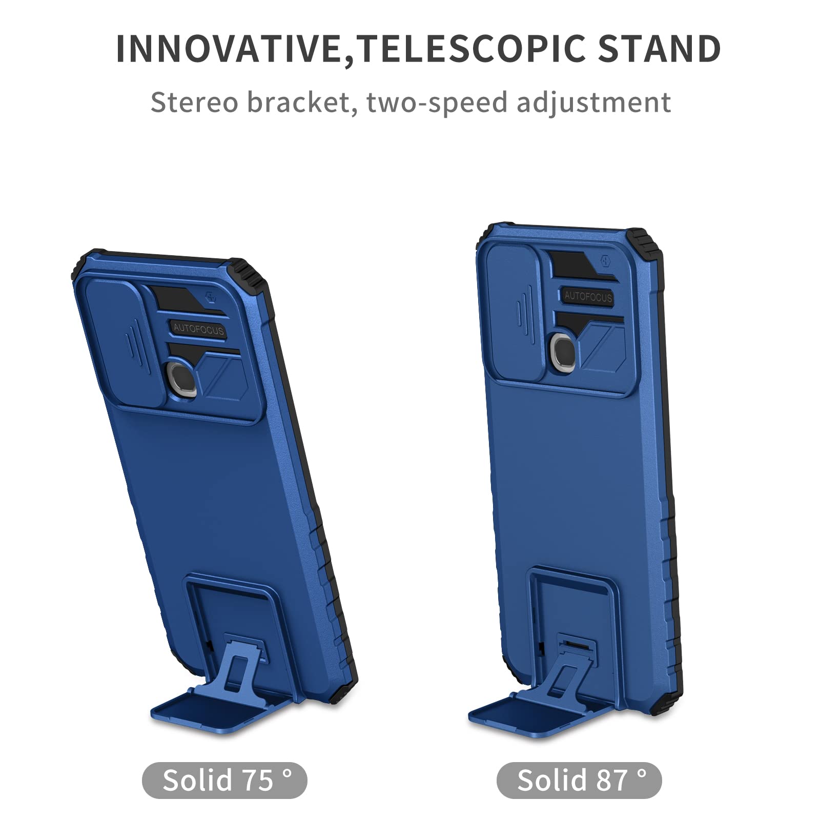 Custodia TIANCI Per Infinix Smart 6 Con Supporto Integrato E Protezione Scorrimento Per Fotocamera – Antiurto Bumper - 3