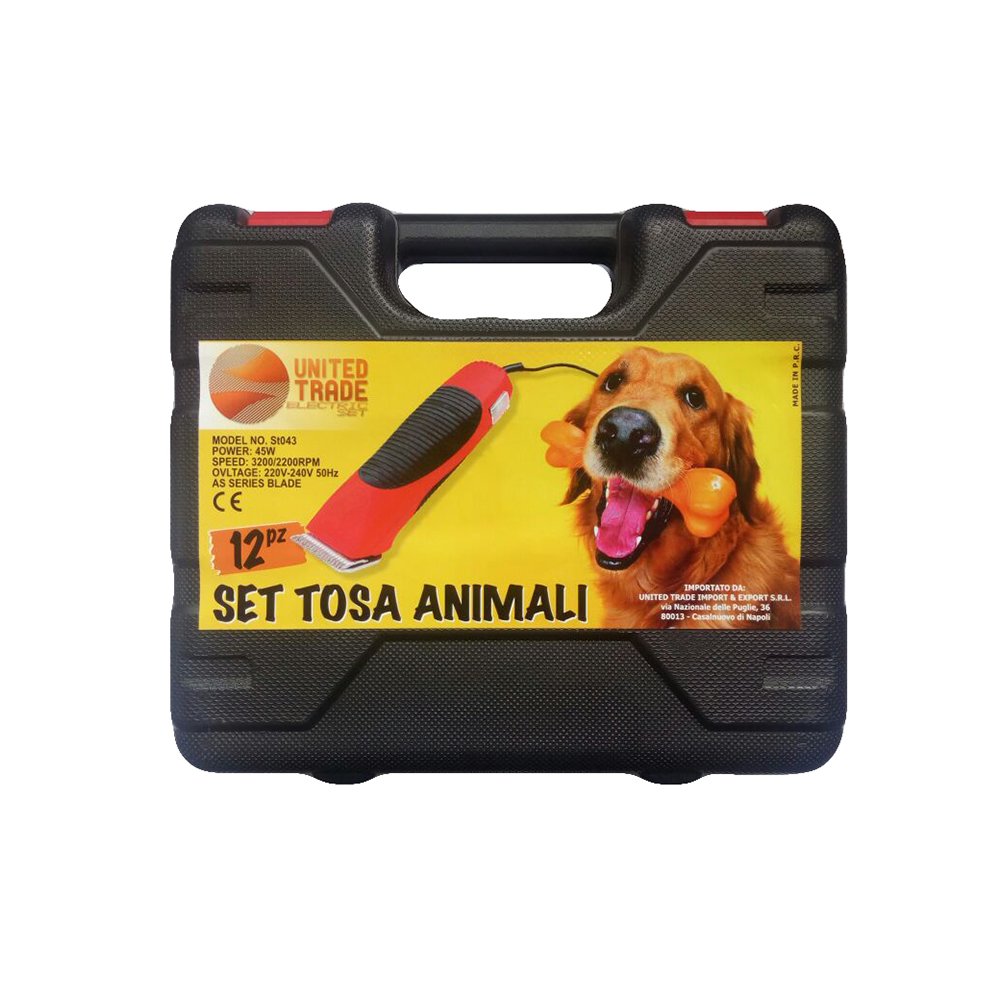 UNITED TRADE Macchina tosatrice Professionale per Cani/Tosacane 45W con Lama di Ricambio