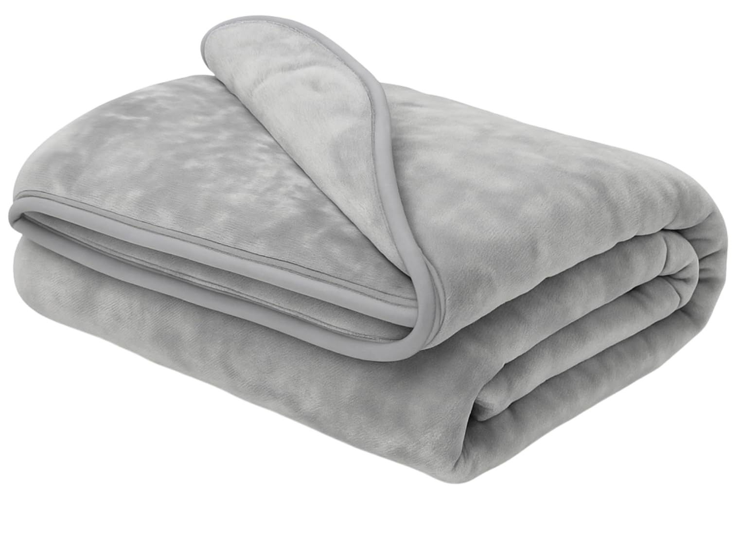 Adore Home Silver Luxury Mink Throw Blanket Soft & Warm Faux Fur King (200X240cm)