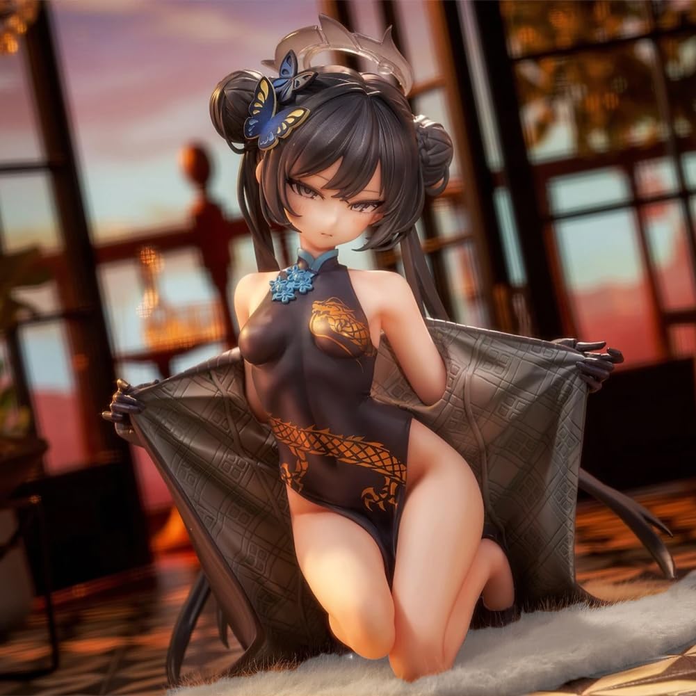 DEXSHUN Ryūge Kisak - Statua di anime Cheongsam Girl con accessori, 16 cm