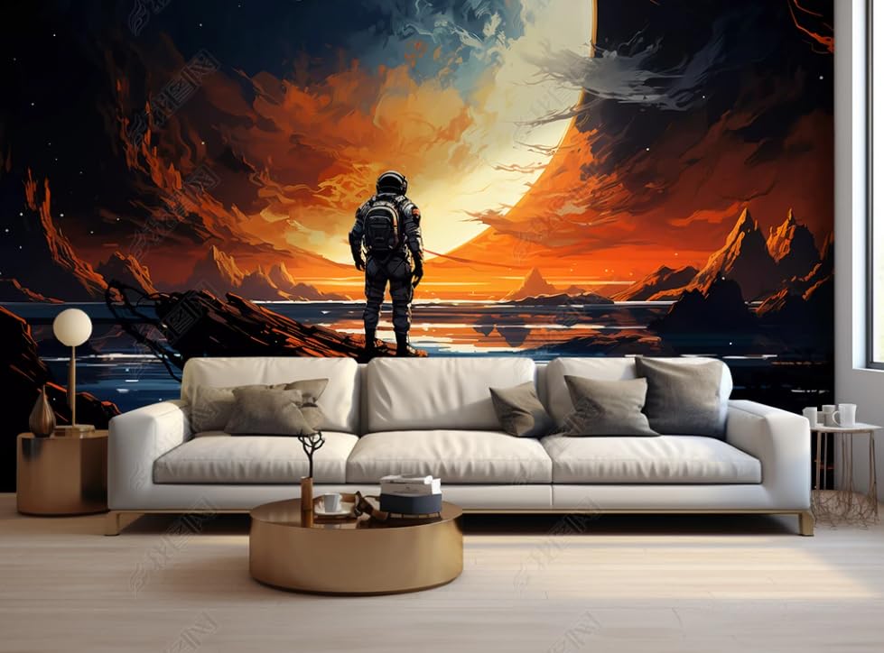 Papier peint planète spatiale intissé premium de 400x280cm - 2