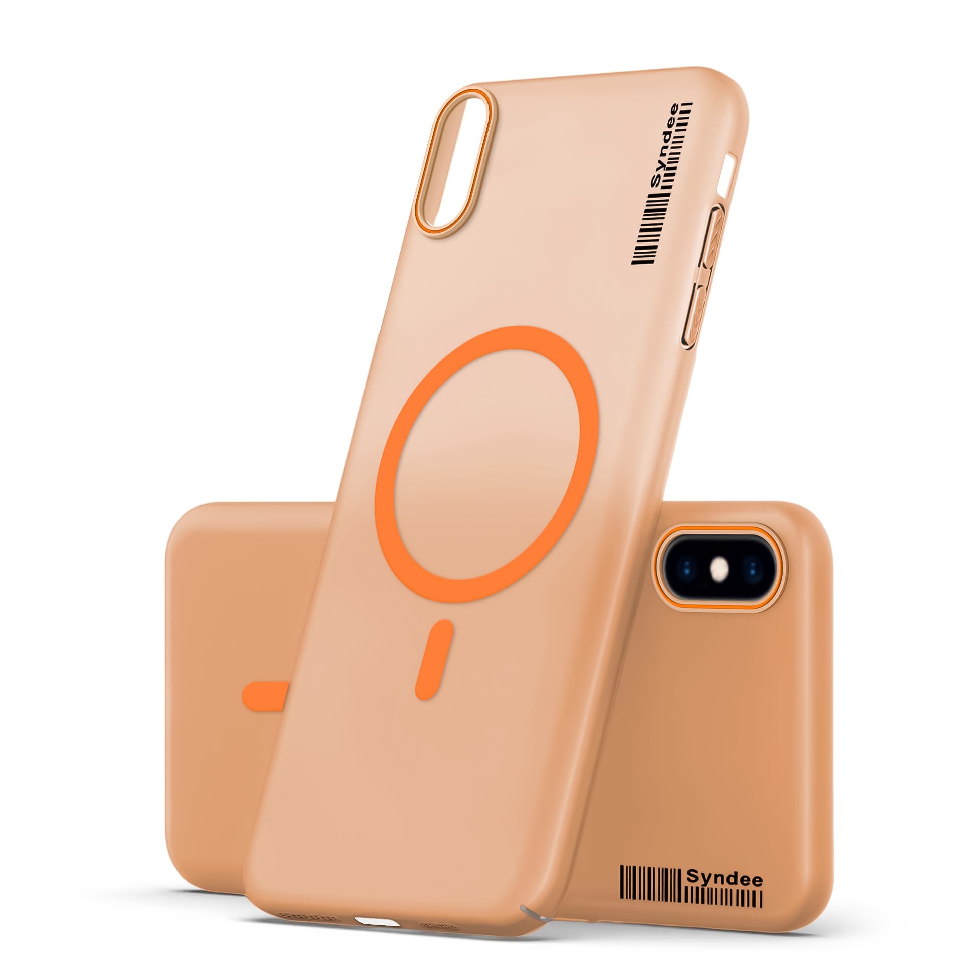 DL3 Mobilak Case Back Cover for iPhone X/iphone XS, Sleek Frosted Translucent Back Only Compatible with Wireless Magnetic Accessories | Anti-Scratch Shockproof Phone Case