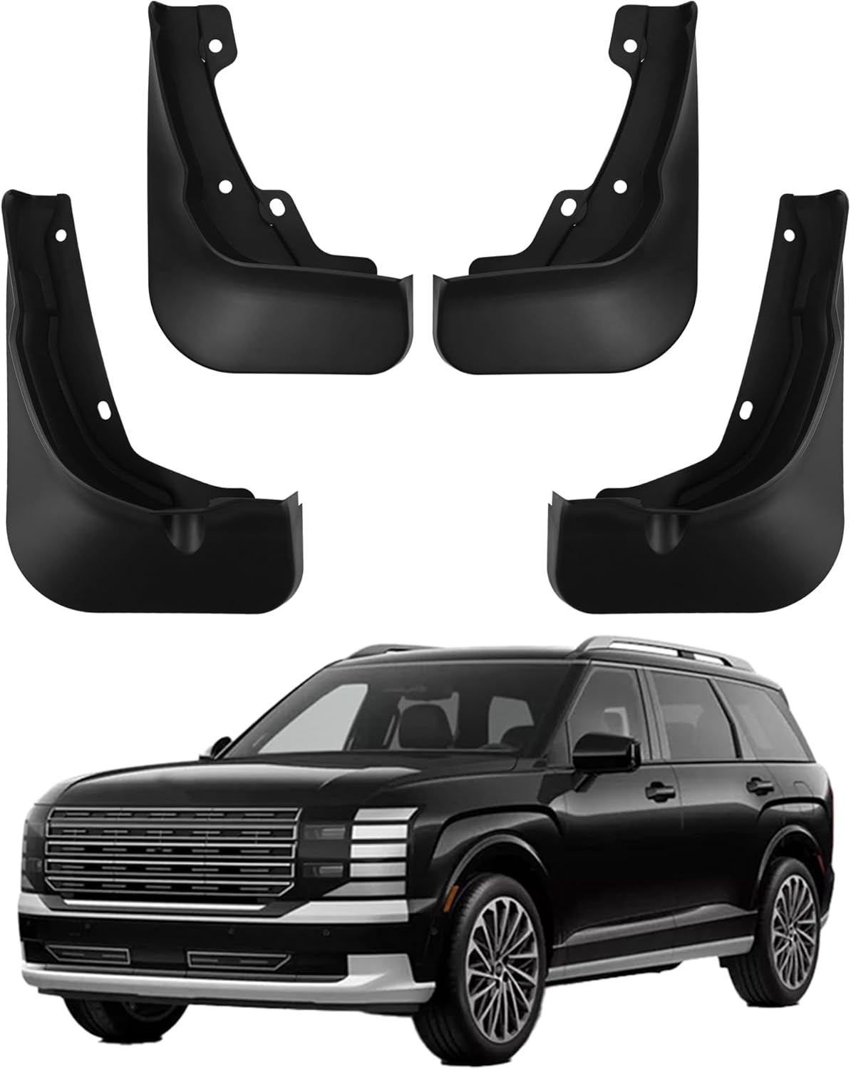 Mud Flaps Compatible with 2026 Hyundai Palisade Accessories All Weather Fender Guard Mudguards Sediment Protection No Need to Drill Holes?Only for Calligraphy? for 2026 Palisade Calligraphy