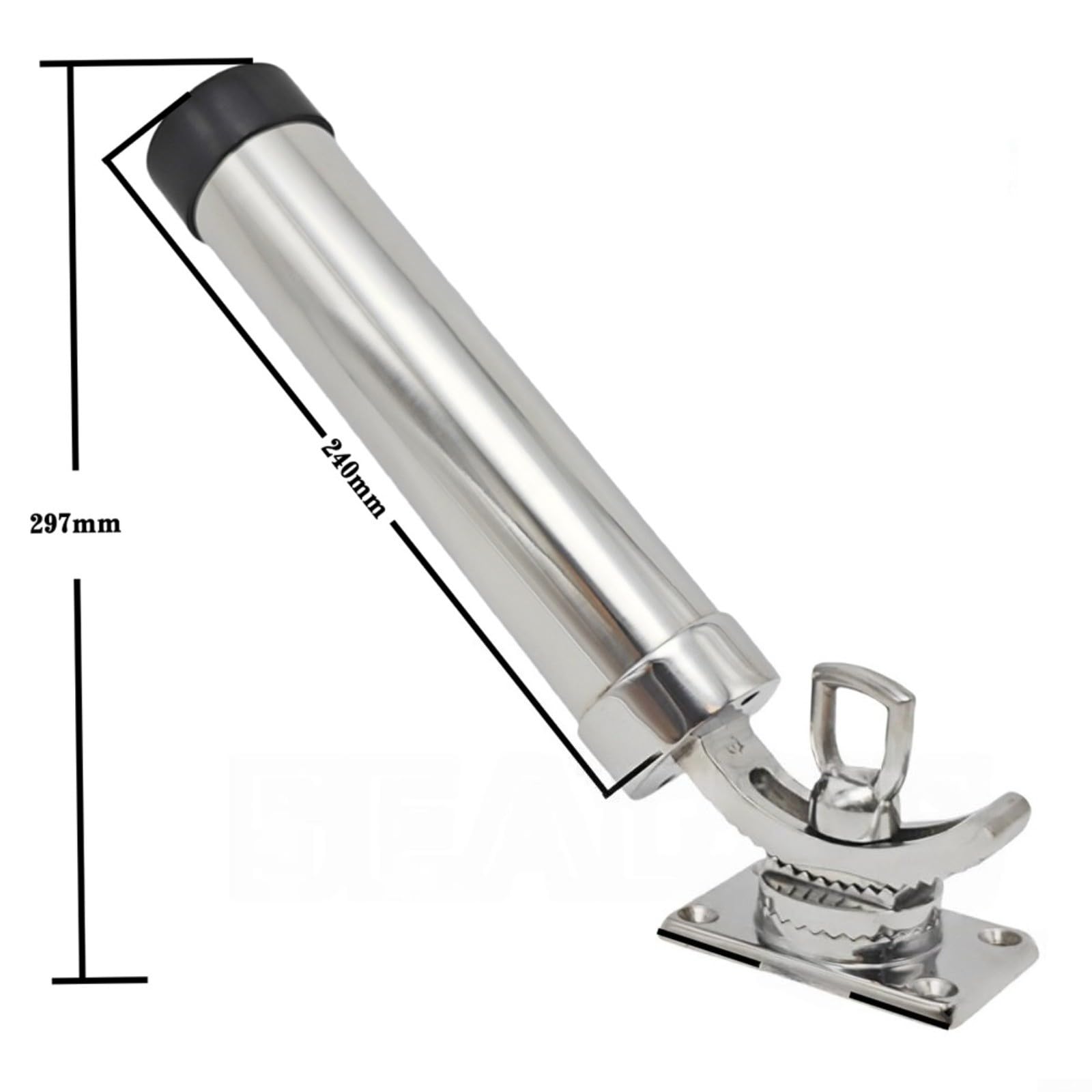Support de canne à pêche marine en acier inoxydable 304, réglable et pivotant à 360°, support de pont pour yacht, base amovible avec doublure de canne