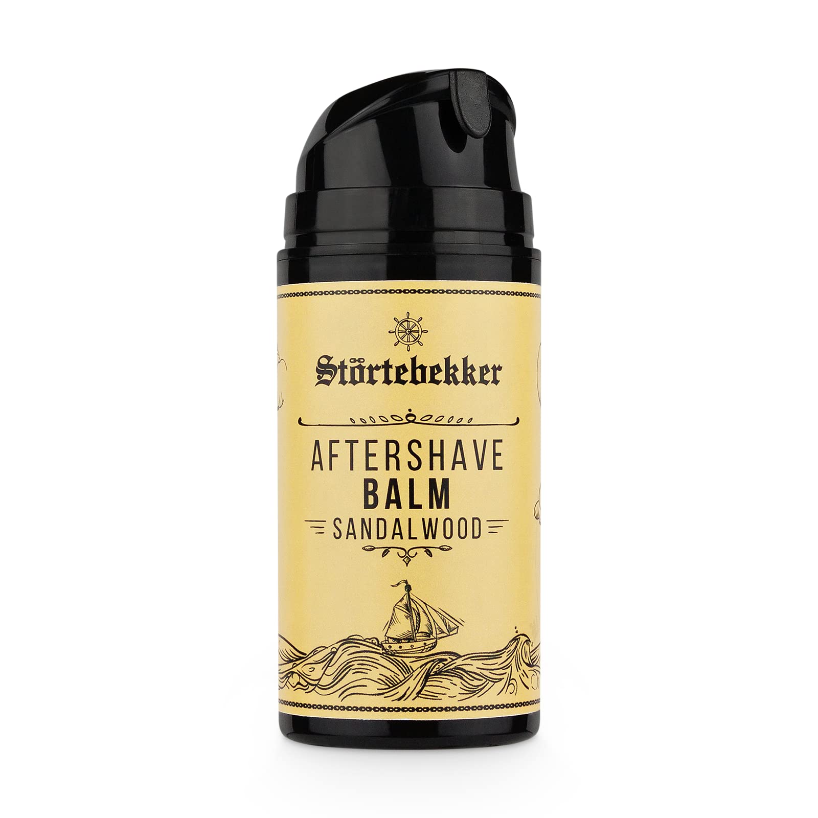 Störtebekker® Premium After Shave Balm - Contro le irritazioni della pelle e le bruciature da rasoio - Cura della pelle dopo la rasatura - Profumo gradevole - Balsamo dopobarba per uomo (Sandalo)