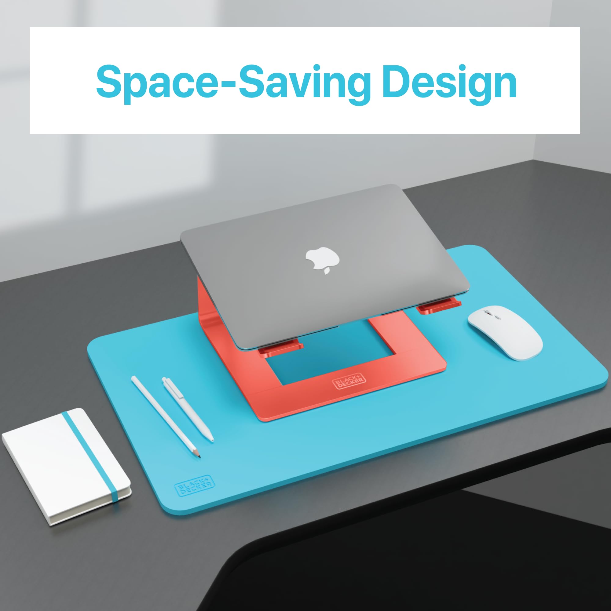 BLACK+DECKER Supporto per laptop da scrivania, supporto ergonomico per laptop per scrivania, supporto per laptop compatibile con MacBook Notebook Computer - Supporto per computer portatile - Accessori