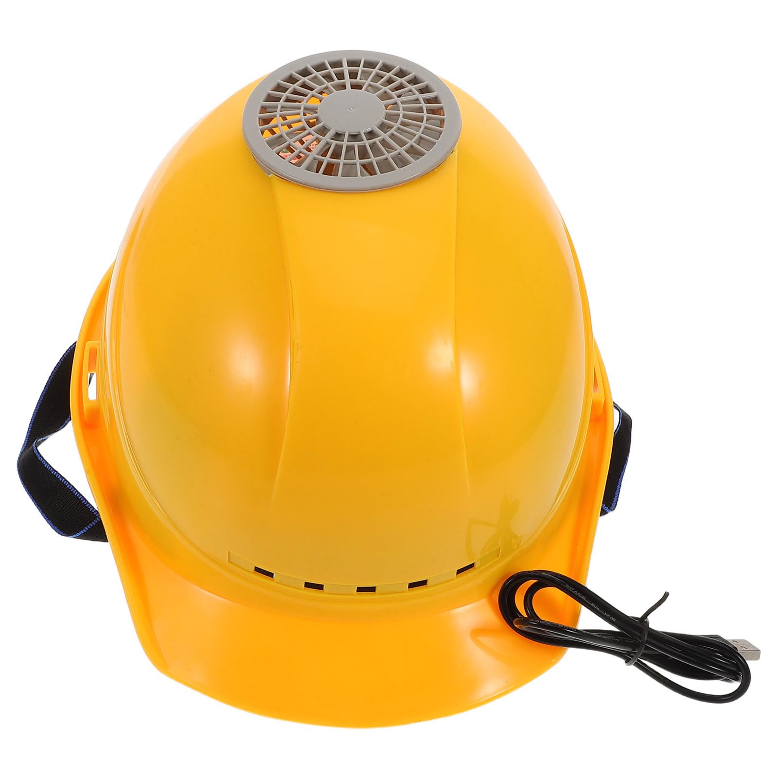 Casco de Construcción Amarillo Ventilador USB Decoracion Verano