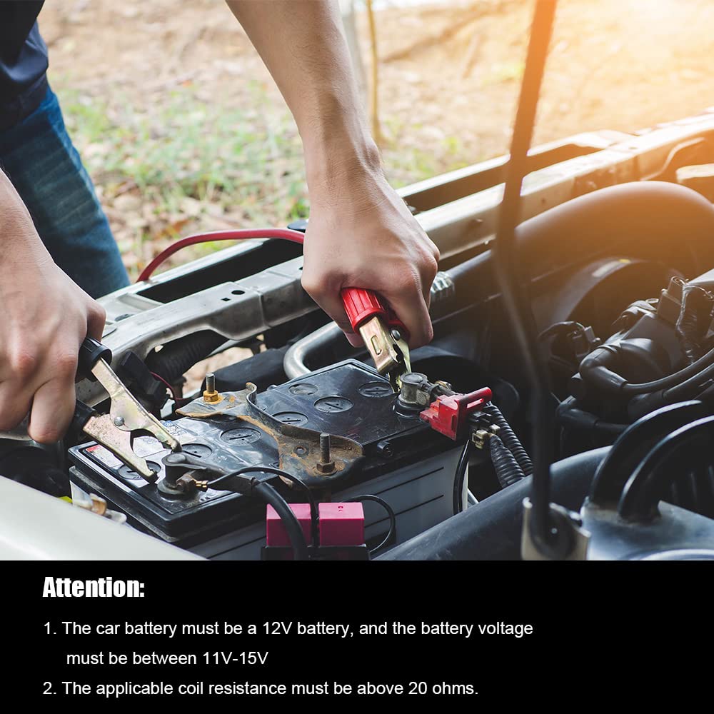 Greluma 1 Pièce Testeur de relais de voiture,vérificateur de relais électronique 12 V,testeur de batterie de voiture avec clips pour réparation automatique,outil de diagnostic de relais de voiture