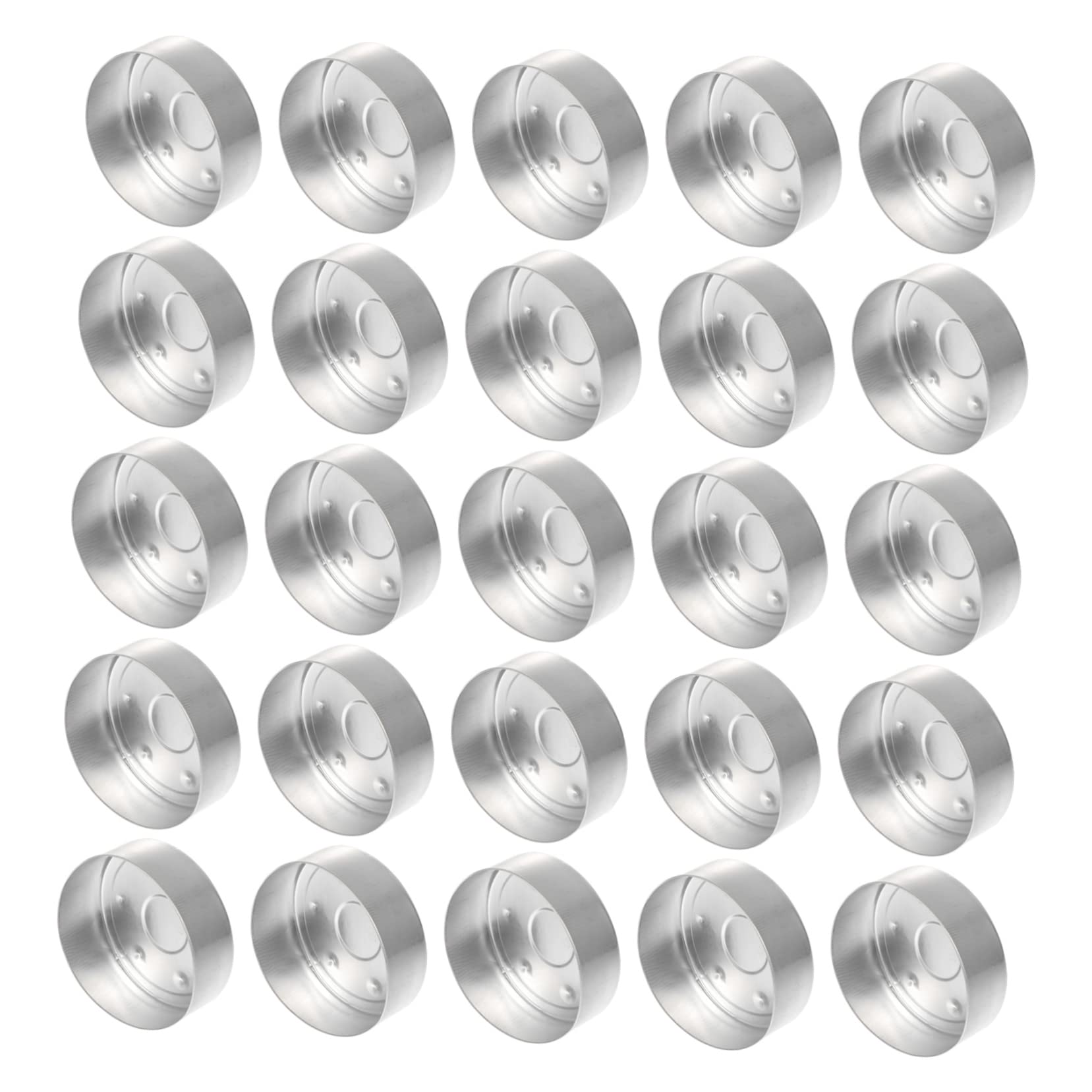 NUOBESTY 200 Sztuk Świeca Pojemniki Z Powłoką Aluminiową Z Pokrywkami Pojemnik Na Świecę Do Herbaty Okrągłe Blaszane Kubki Na Herbatę Aluminiowe Kubki Do Podgrzewania Świeczniki Metalowe