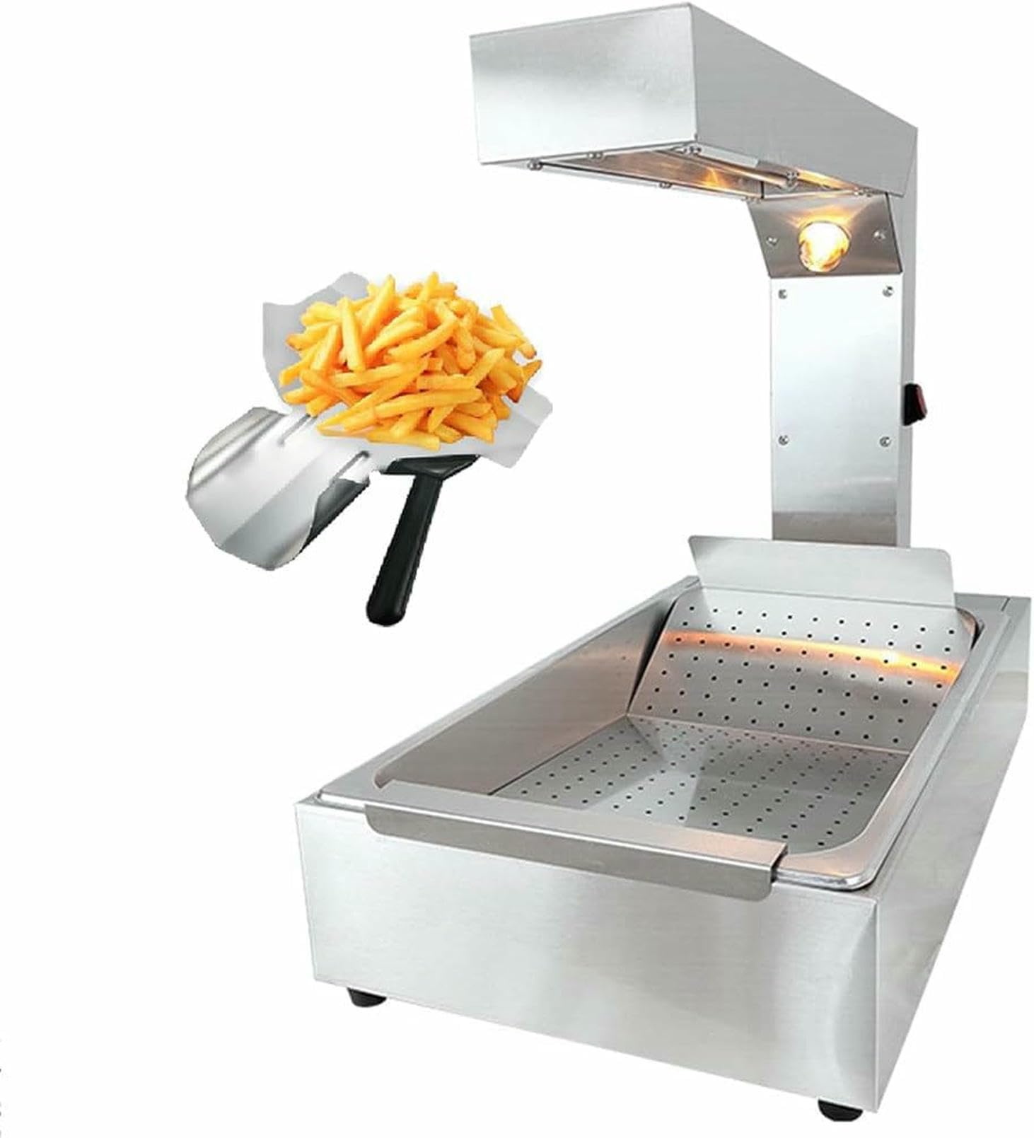 Lampe chauffante commerciale au comptoir pour frites pour servir des repas toujours chauds