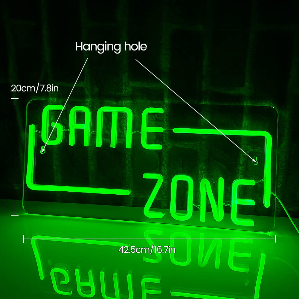 Game Zone néons Enseigne au néon pour décoration de salle de jeux décorer les salles de jeux les aires de jeux les bars les adolescents les amis les cadeaux pour garçons
