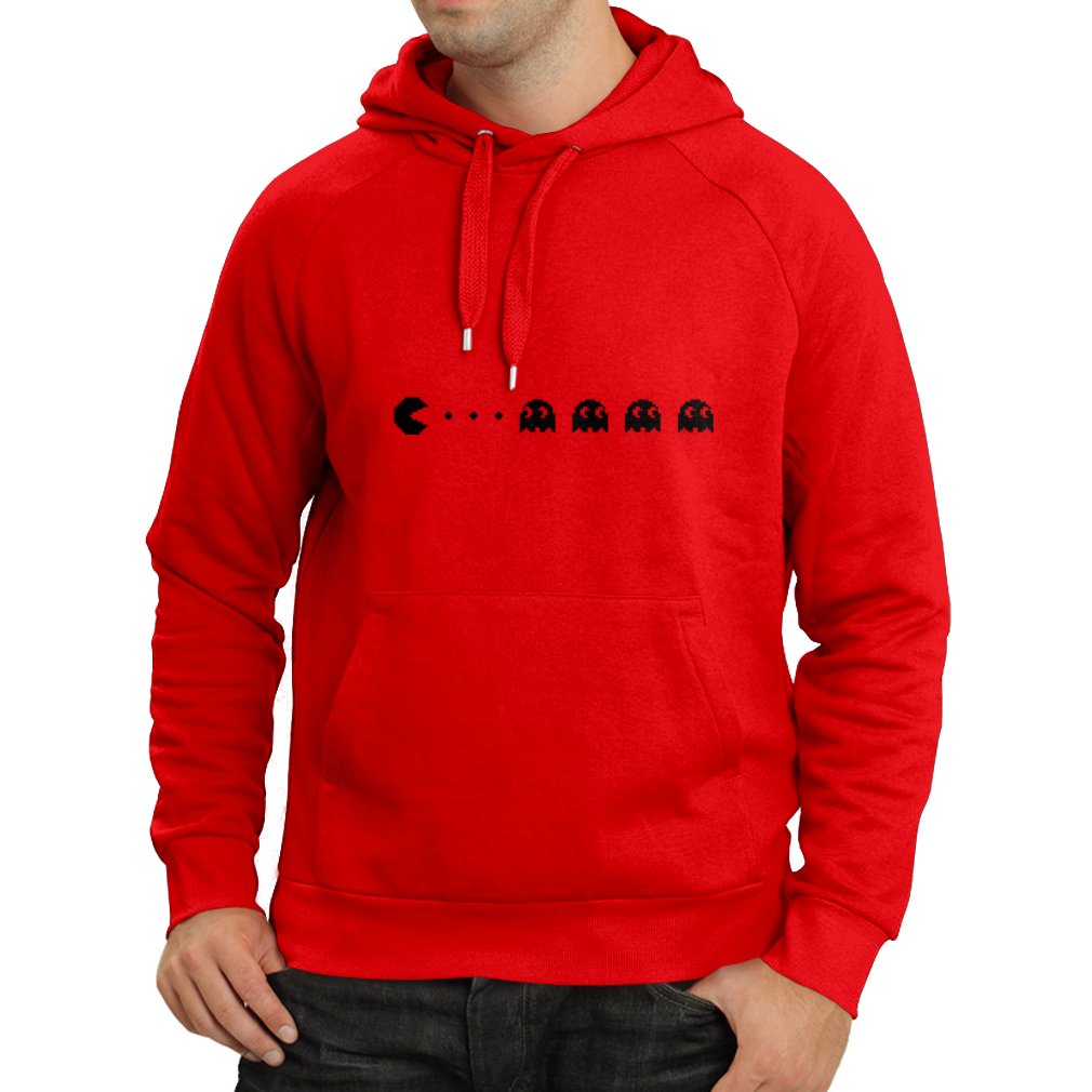 Felpa con Cappuccio Vintage retrò Design Classico per Gli Amanti dei Videogiochi