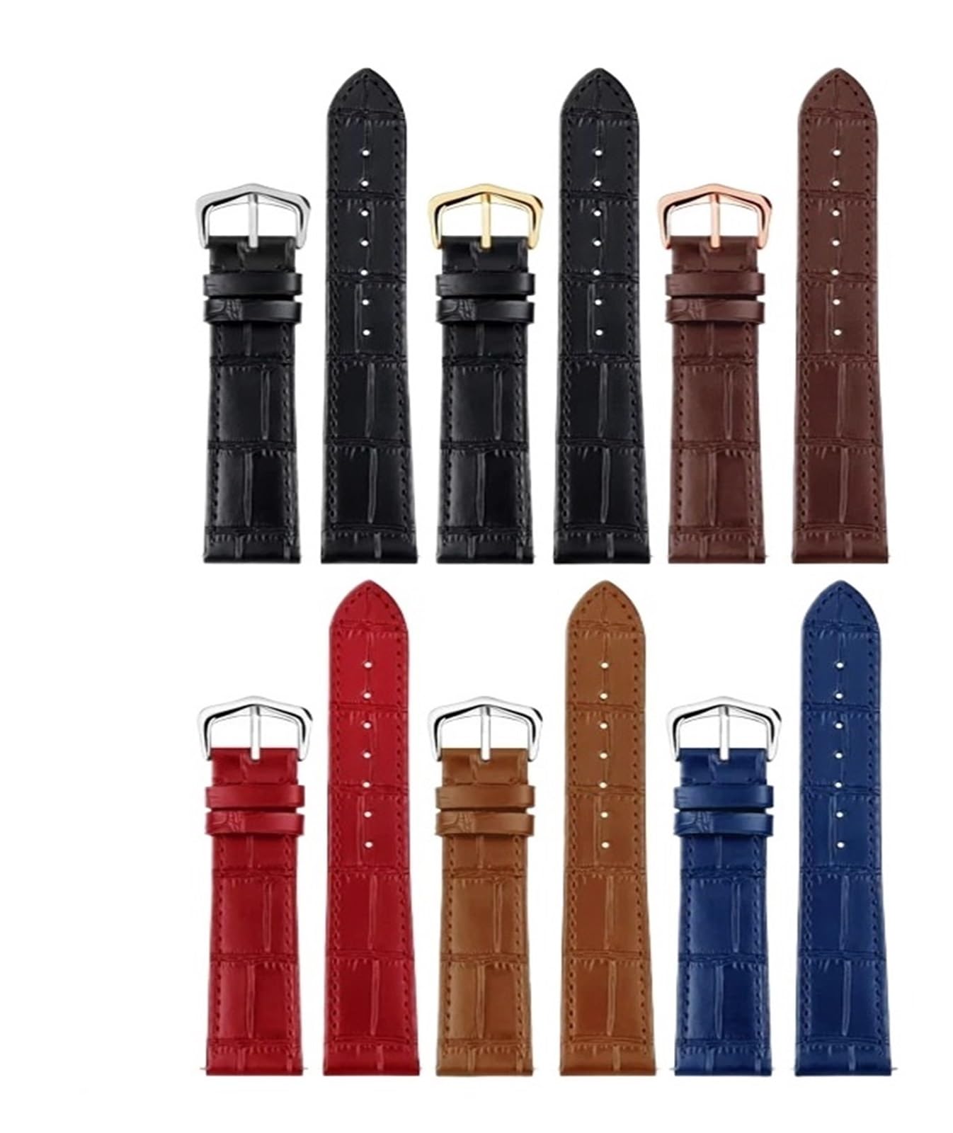 Genérico NASUNJIA Correa De Cuero Genuino 15 Mm, 17, 18, 20, Correa Reloj Piel Vaca Liberación Rápida For Hombres Y Mujeres