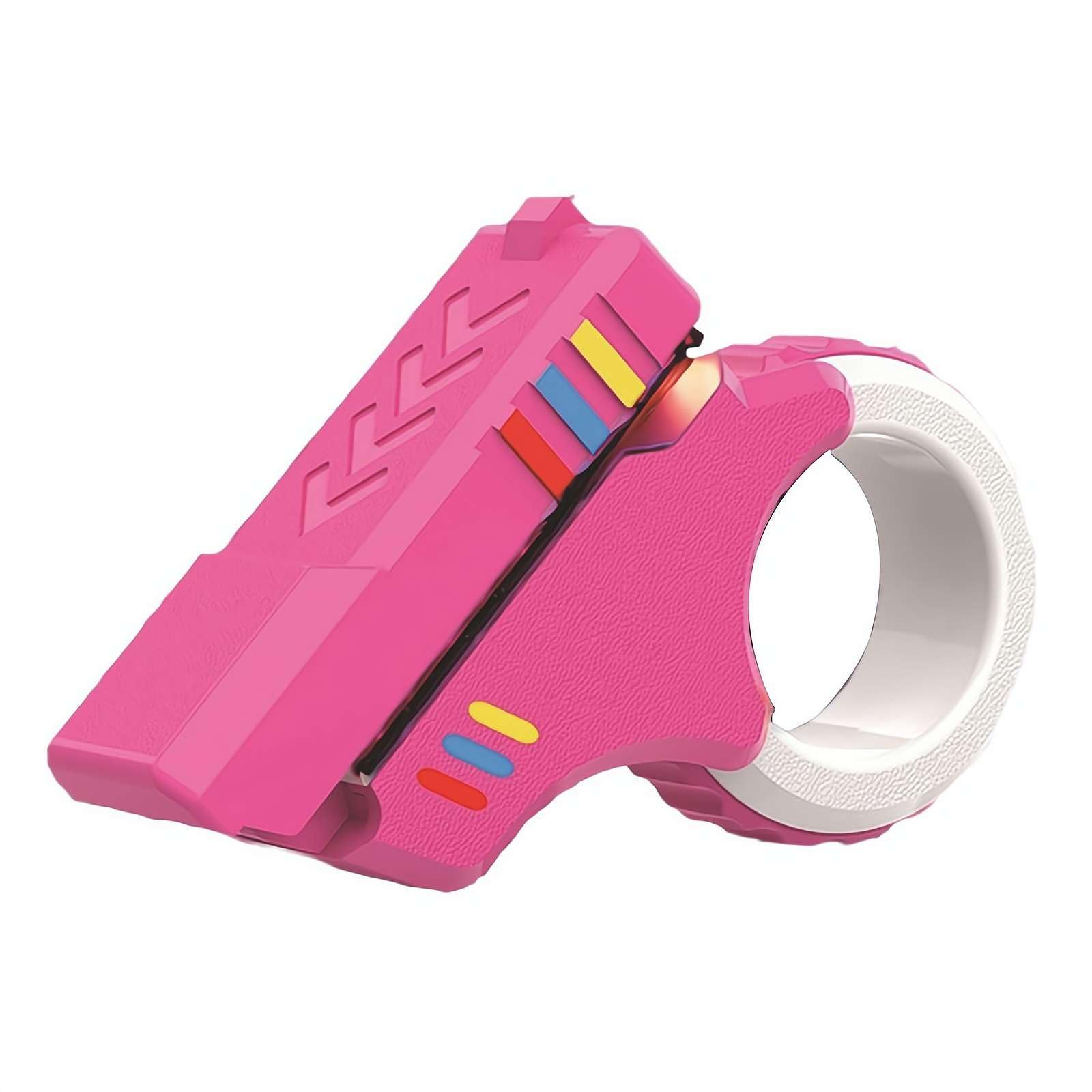 Gun-Shaped Fidget Slider Toy - Stress Relief Fidget Spinner & Flipper, 3D Printed EDC Gadget for ADHD, Anxiety, Autism - Fingertip Stress Relief Toy for Adults, Textured Fidget Gun Slider